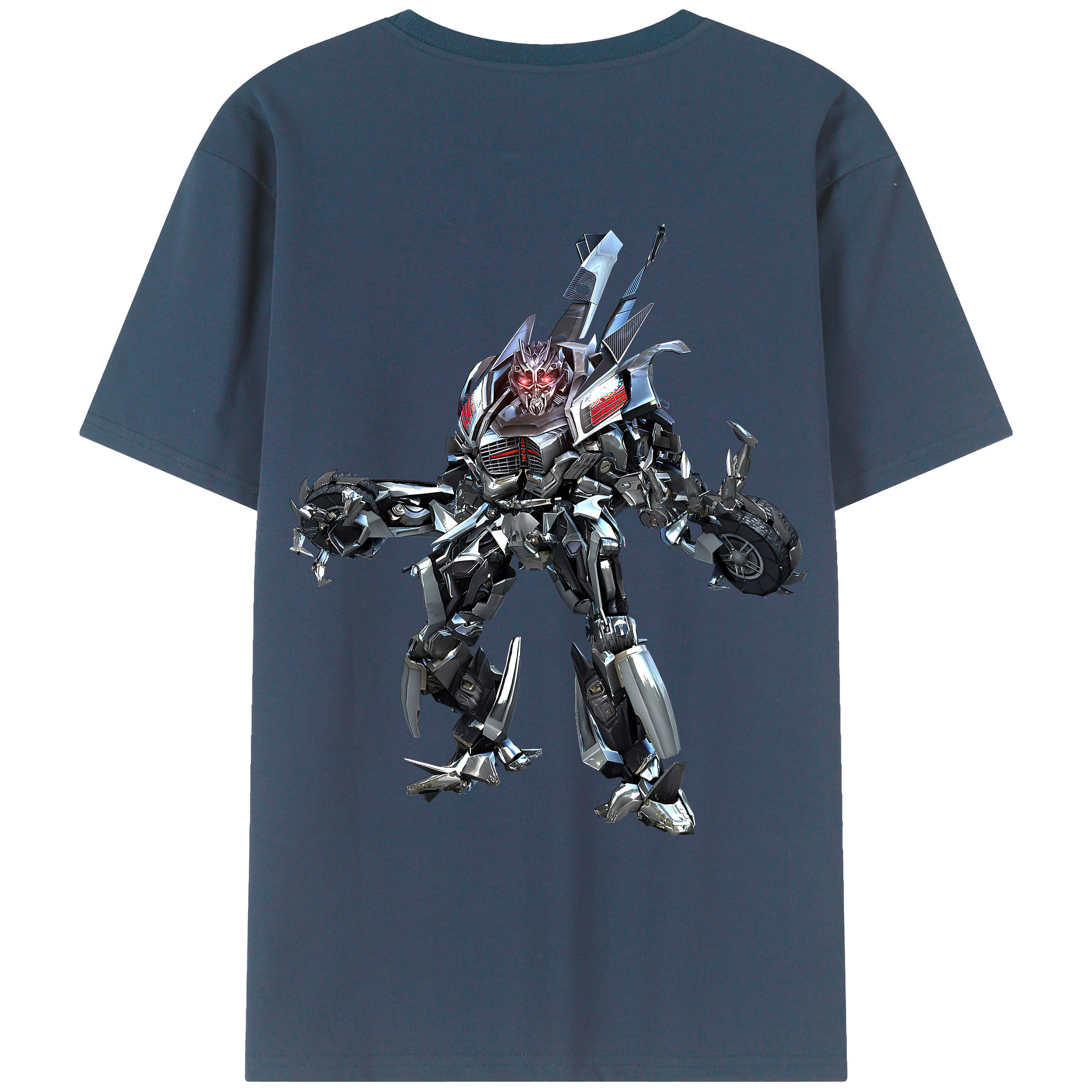 （画像用） Transformers トランスフォーマー 綿100％ メンズ半袖Tシャツ（バックプリント） 通気性