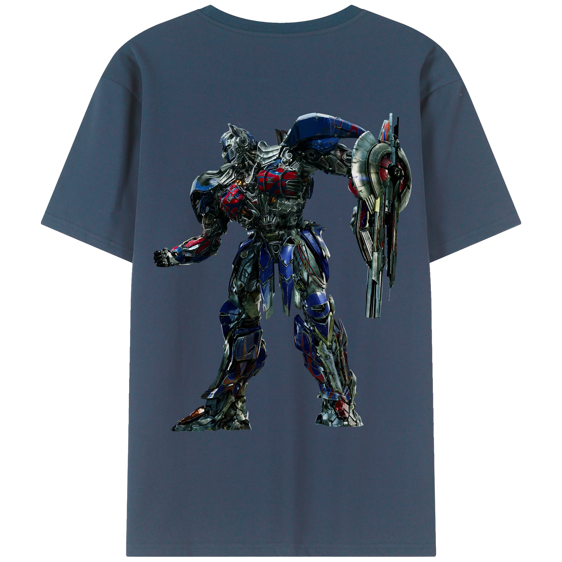 （画像用） Transformers トランスフォーマー 綿100％ メンズ半袖Tシャツ（バックプリント） 通気性