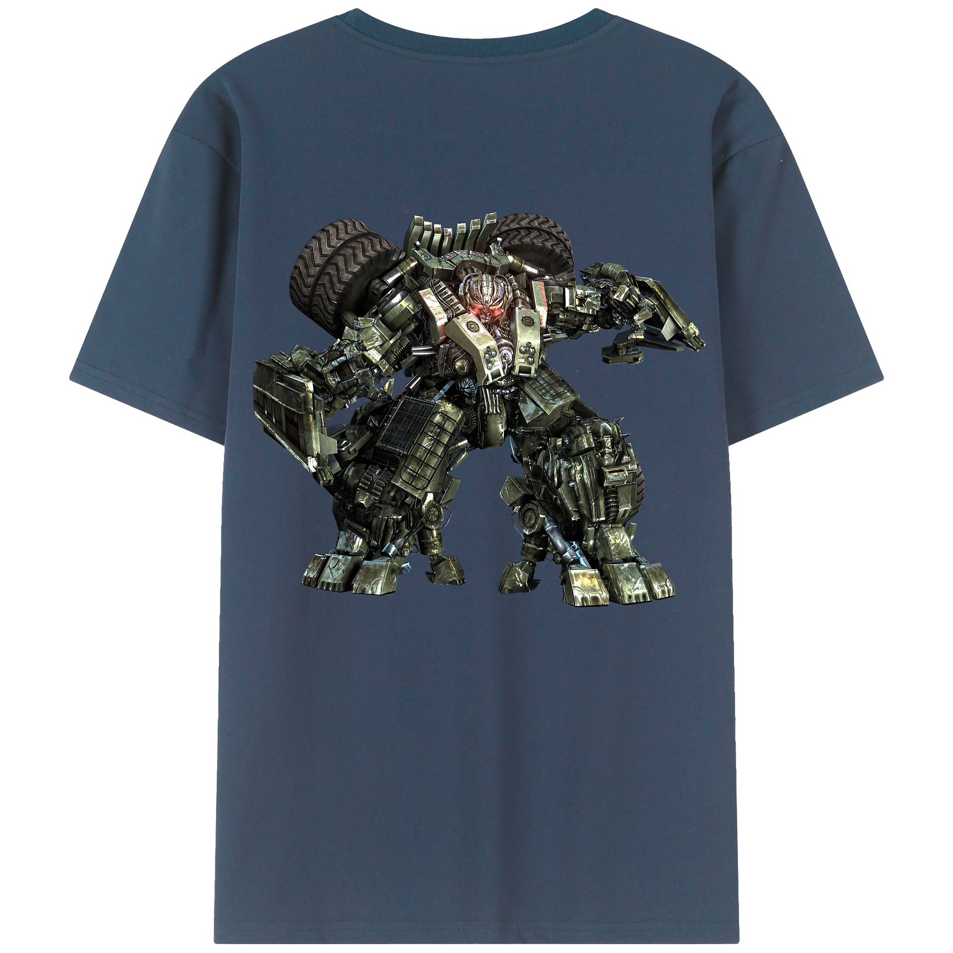 （画像用） Transformers トランスフォーマー 綿100％ メンズ半袖Tシャツ（バックプリント） 通気性