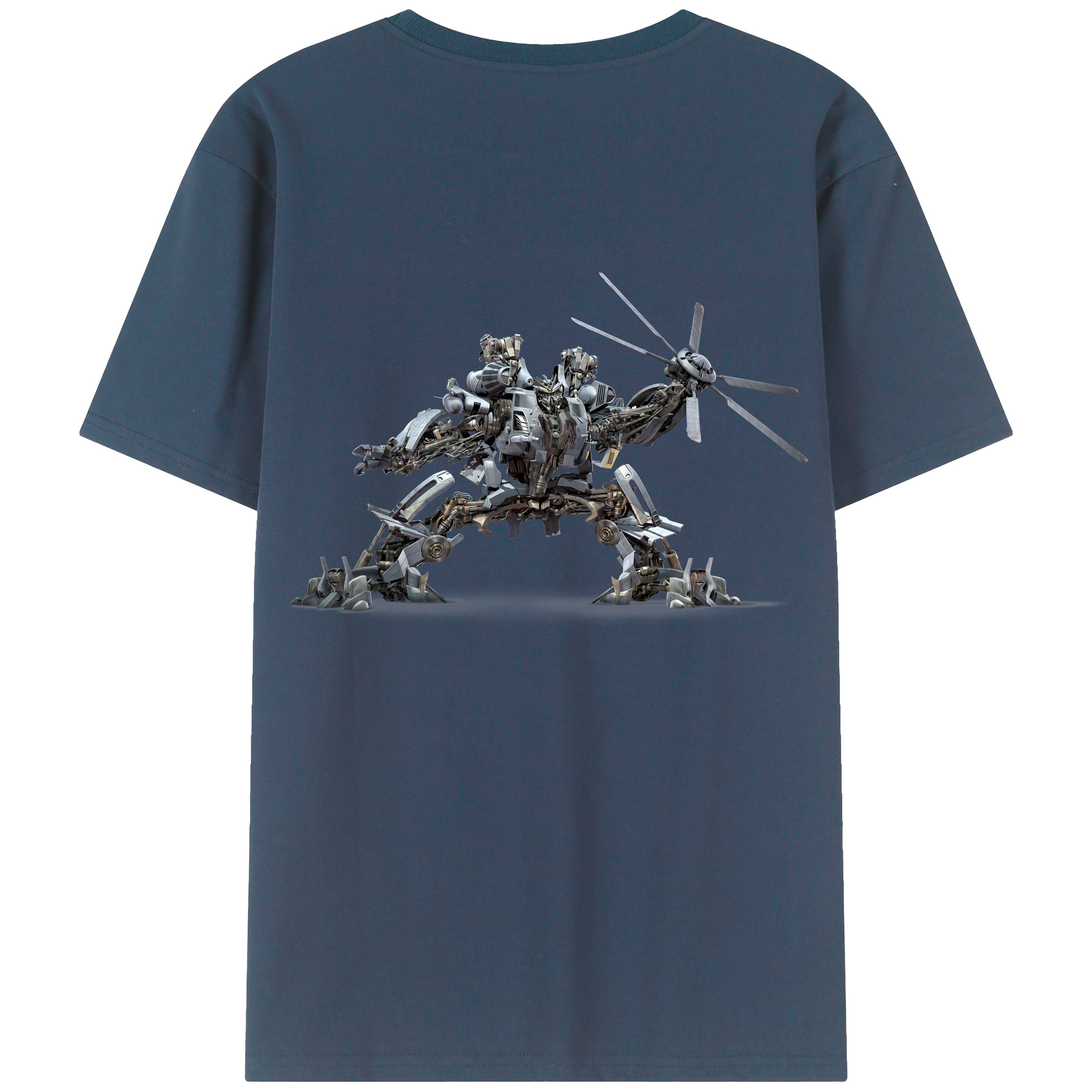 （画像用） Transformers トランスフォーマー 綿100％ メンズ半袖Tシャツ（バックプリント） 通気性