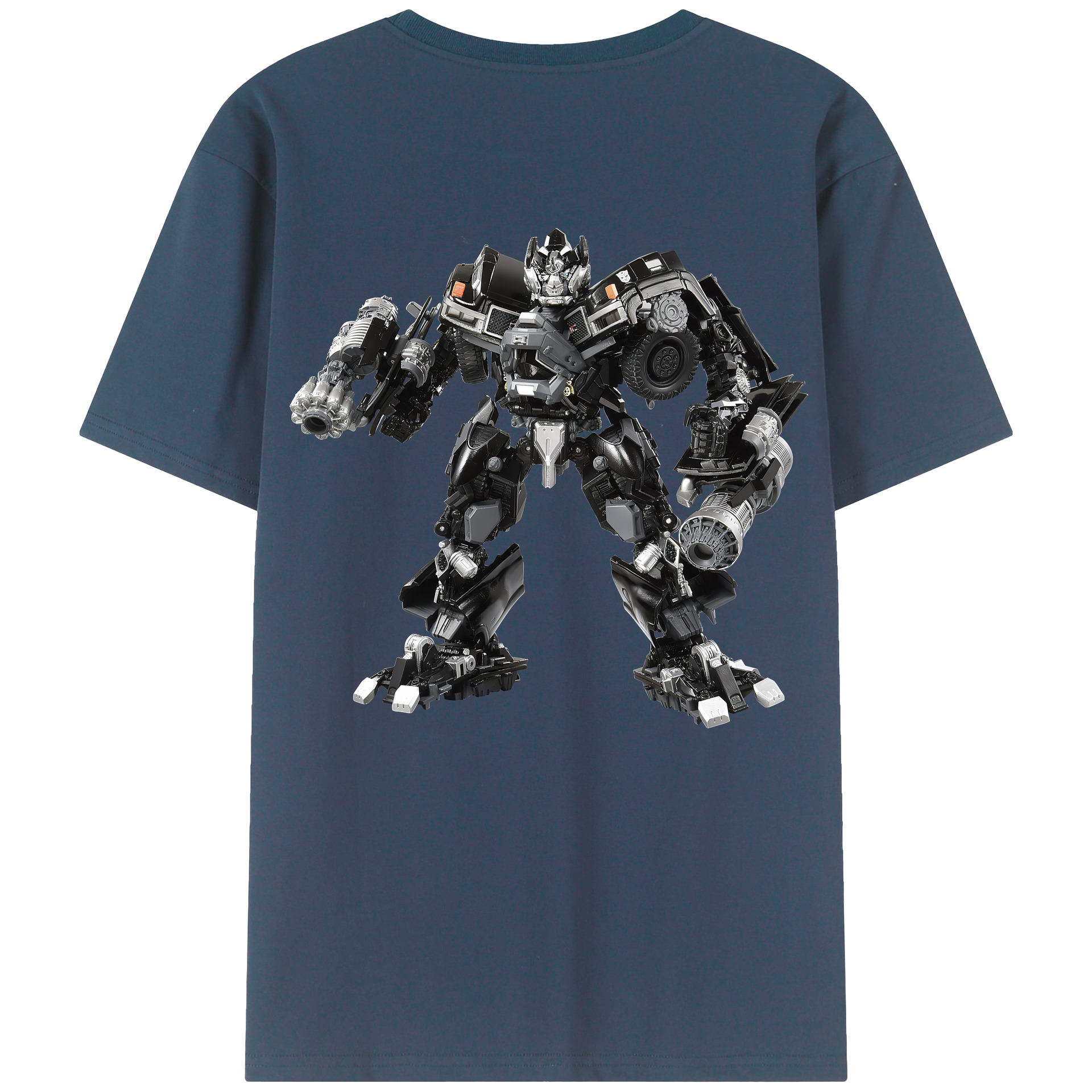 （画像用） Transformers トランスフォーマー 綿100％ メンズ半袖Tシャツ（バックプリント） 通気性