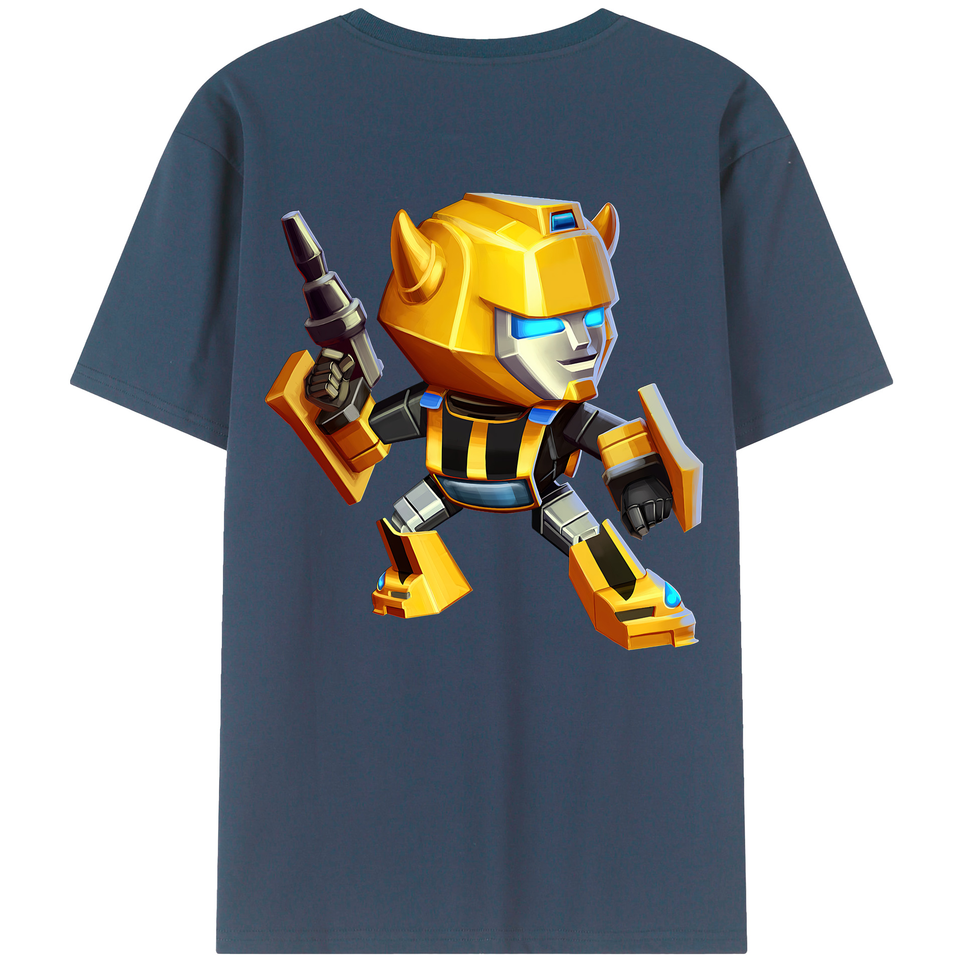 （画像用） Transformers トランスフォーマー 綿100％ メンズ半袖Tシャツ（バックプリント） 通気性