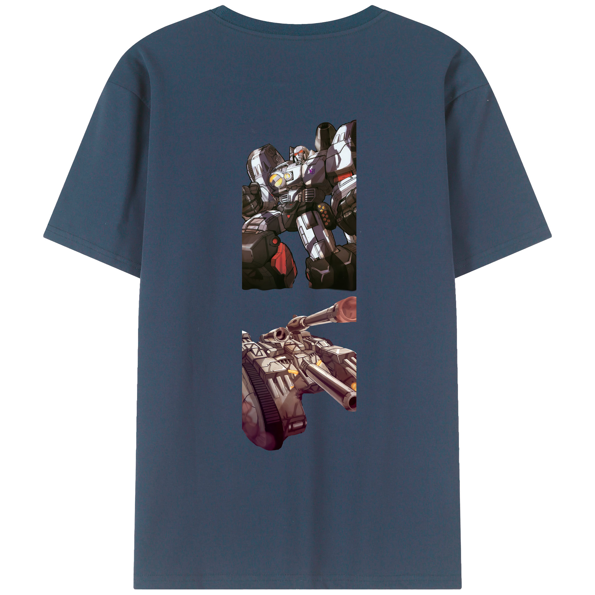 （画像用） Transformers トランスフォーマー 綿100％ メンズ半袖Tシャツ（バックプリント） 通気性
