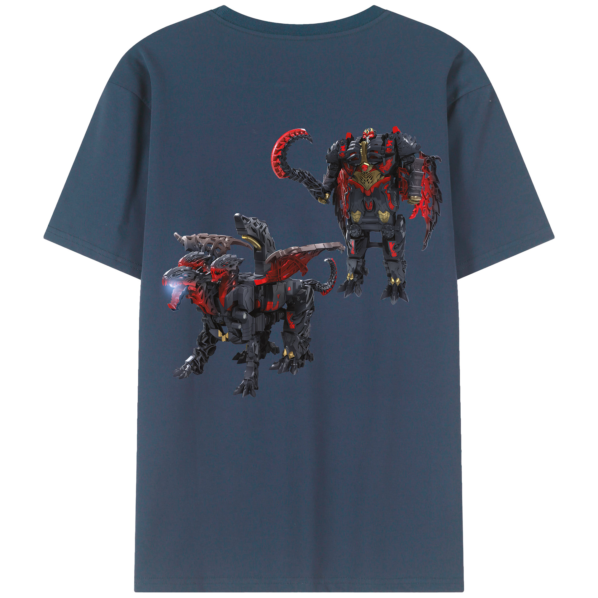 （画像用） Transformers トランスフォーマー 綿100％ メンズ半袖Tシャツ（バックプリント） 通気性