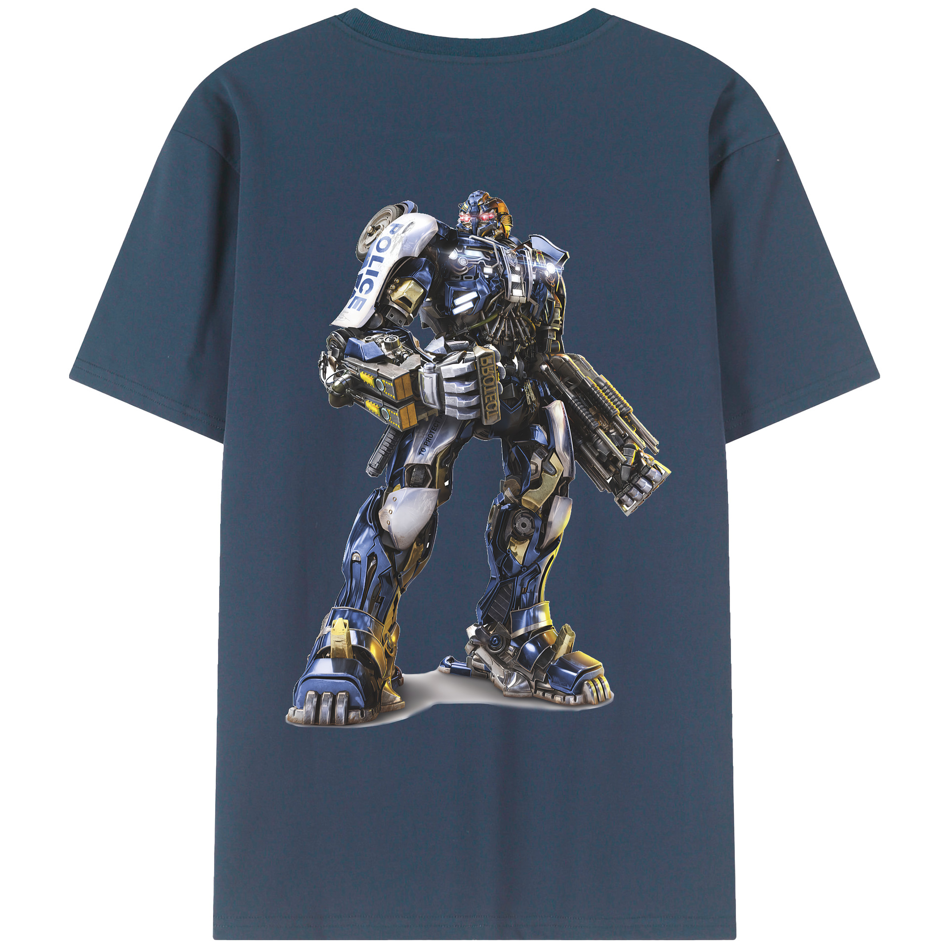 （画像用） Transformers トランスフォーマー 綿100％ メンズ半袖Tシャツ（バックプリント） 通気性