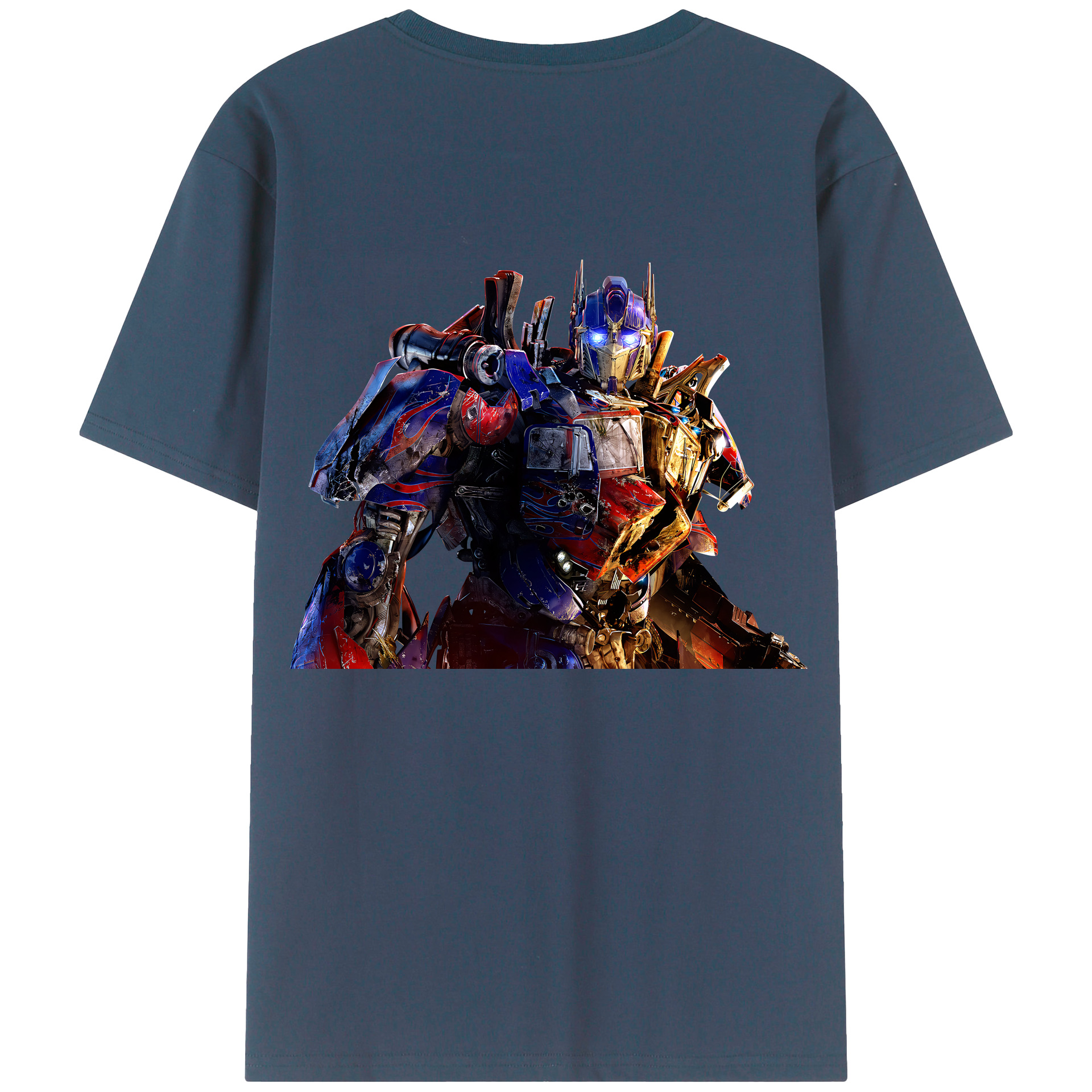 （画像用） Transformers トランスフォーマー 綿100％ メンズ半袖Tシャツ（バックプリント） 通気性