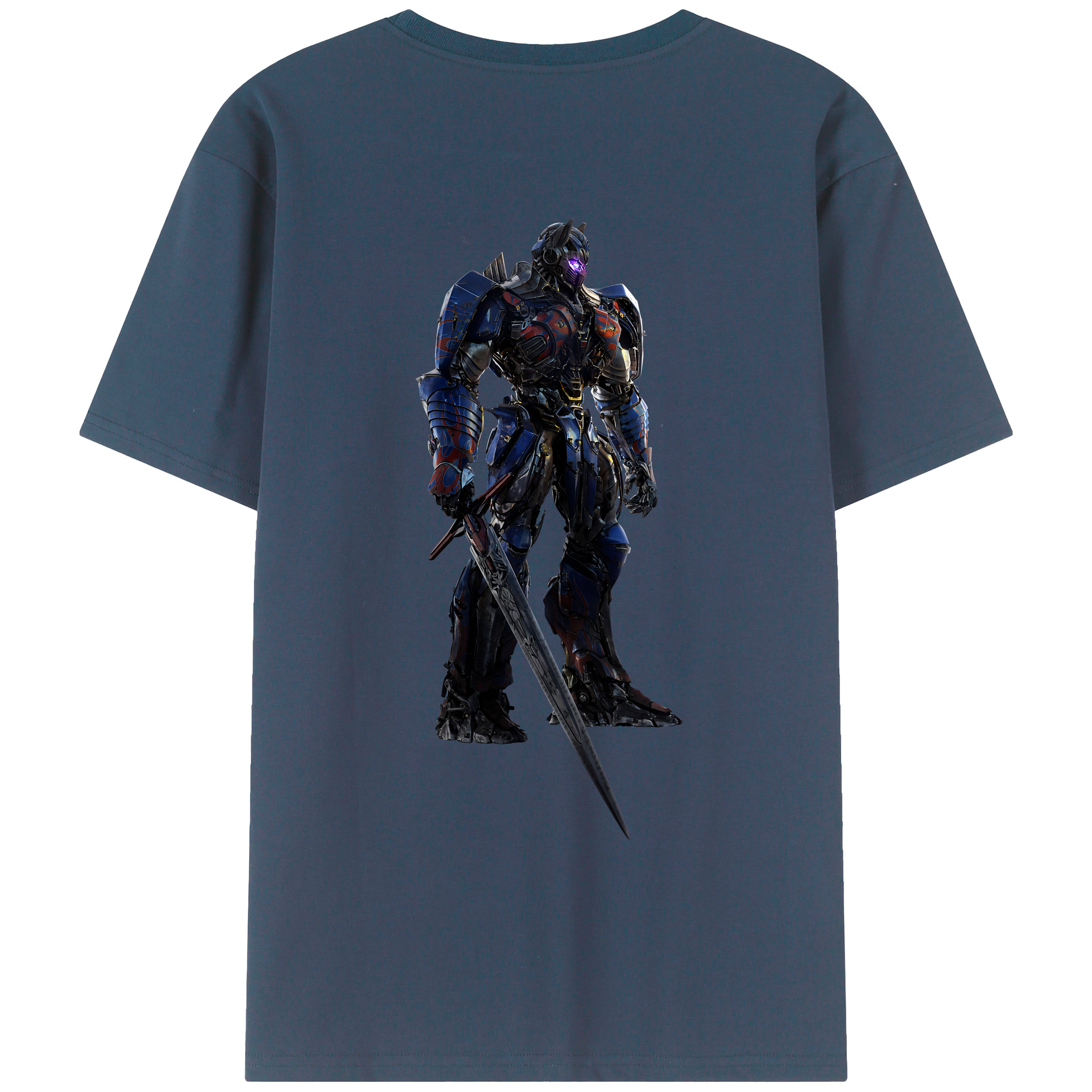 （画像用） Transformers トランスフォーマー 綿100％ メンズ半袖Tシャツ（バックプリント） 通気性