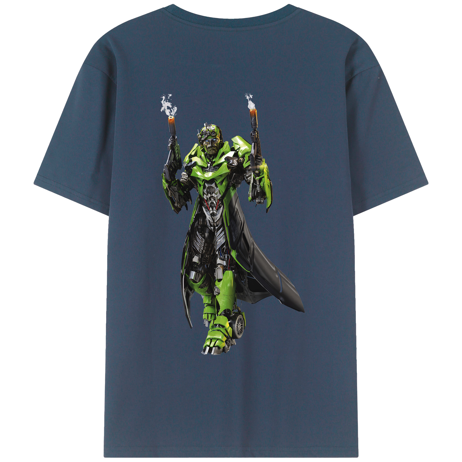（画像用） Transformers トランスフォーマー 綿100％ メンズ半袖Tシャツ（バックプリント） 通気性