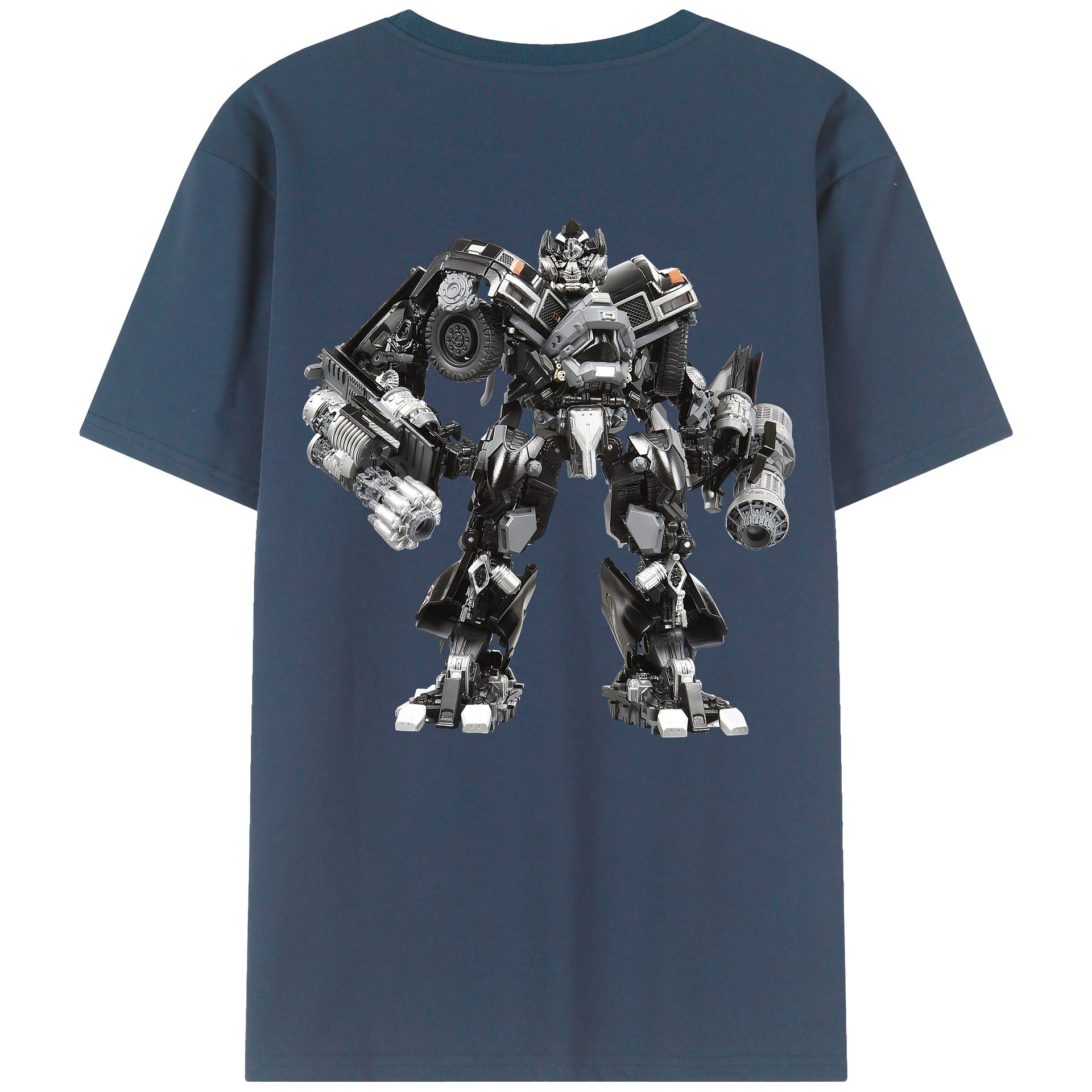 （画像用） Transformers トランスフォーマー 綿100％ メンズ半袖Tシャツ（バックプリント） 通気性