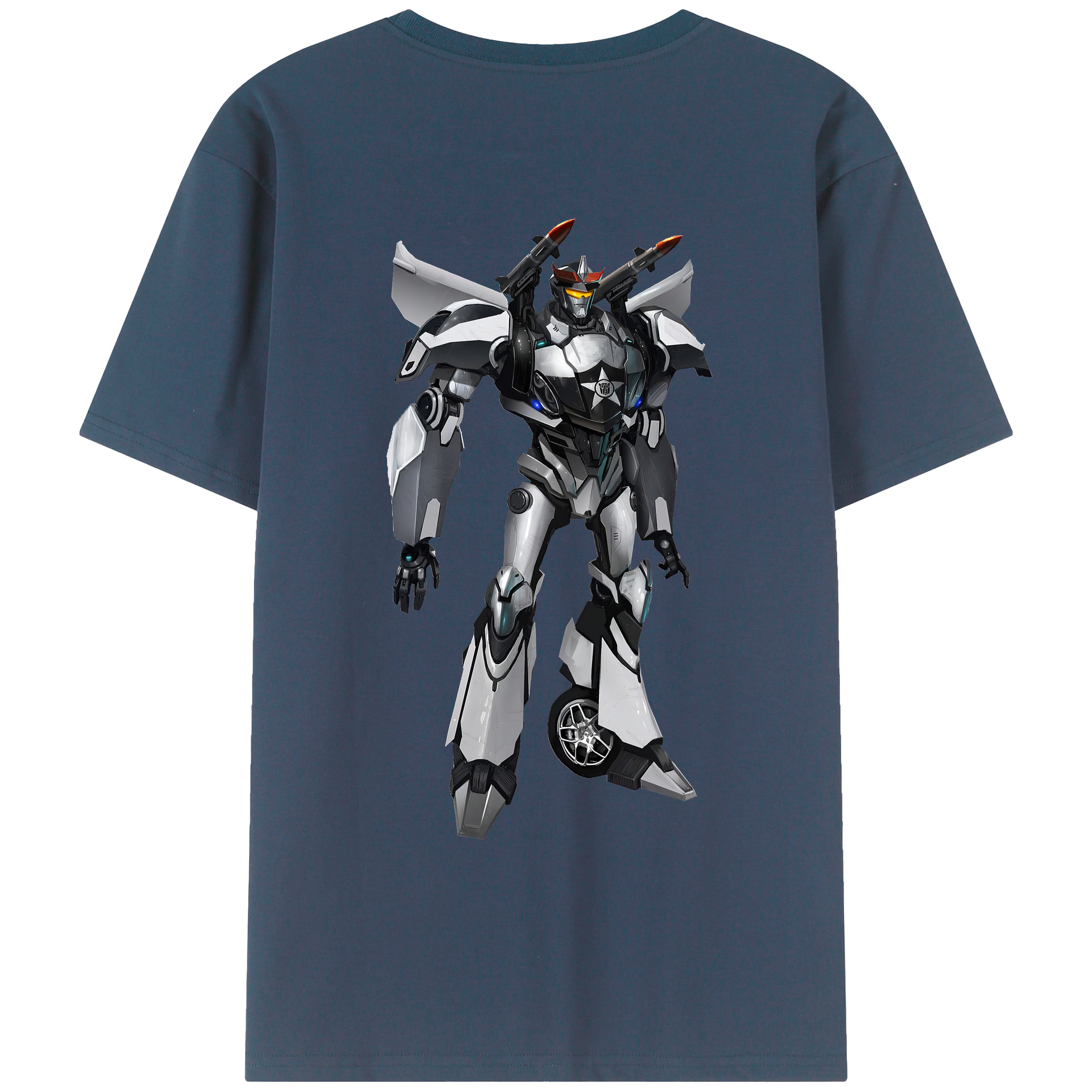 （画像用） Transformers トランスフォーマー 綿100％ メンズ半袖Tシャツ（バックプリント） 通気性