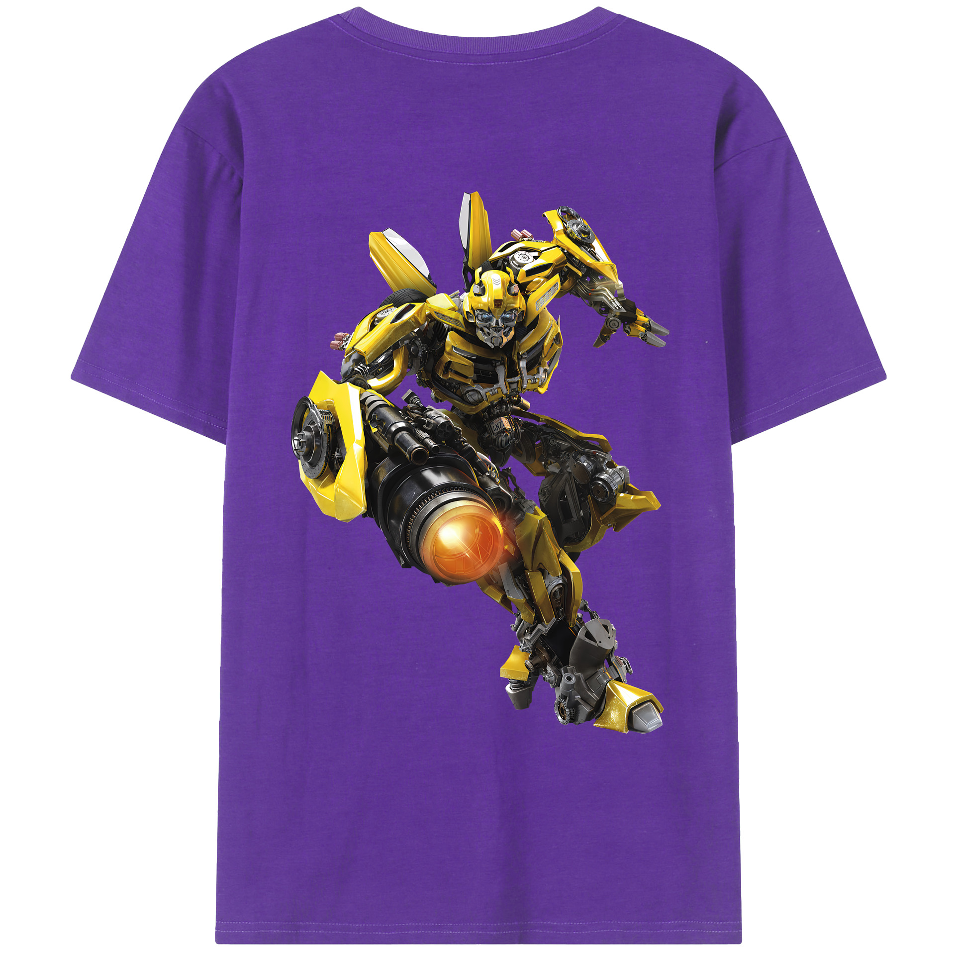 （画像用） Transformers トランスフォーマー 綿100％ メンズ半袖Tシャツ（バックプリント） 通気性