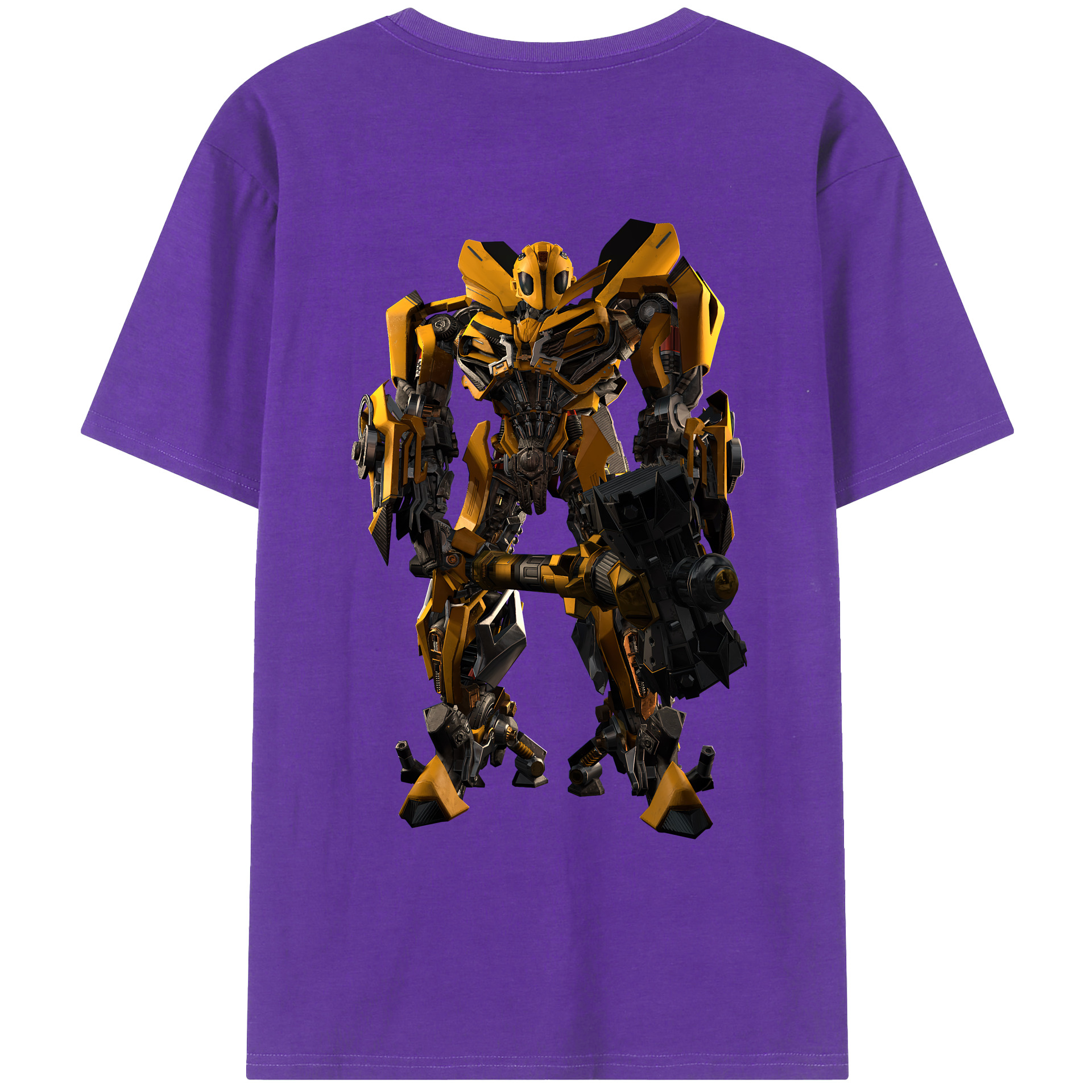 （画像用） Transformers トランスフォーマー 綿100％ メンズ半袖Tシャツ（バックプリント） 通気性