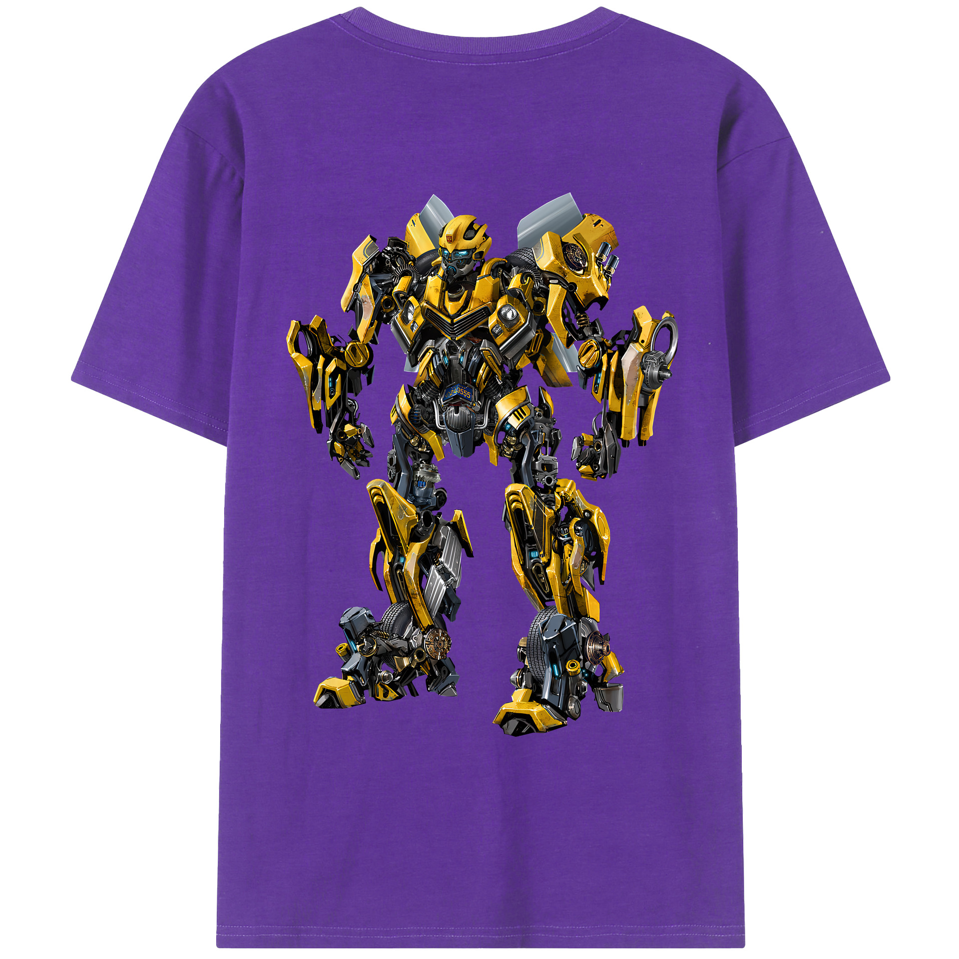 （画像用） Transformers トランスフォーマー 綿100％ メンズ半袖Tシャツ（バックプリント） 通気性