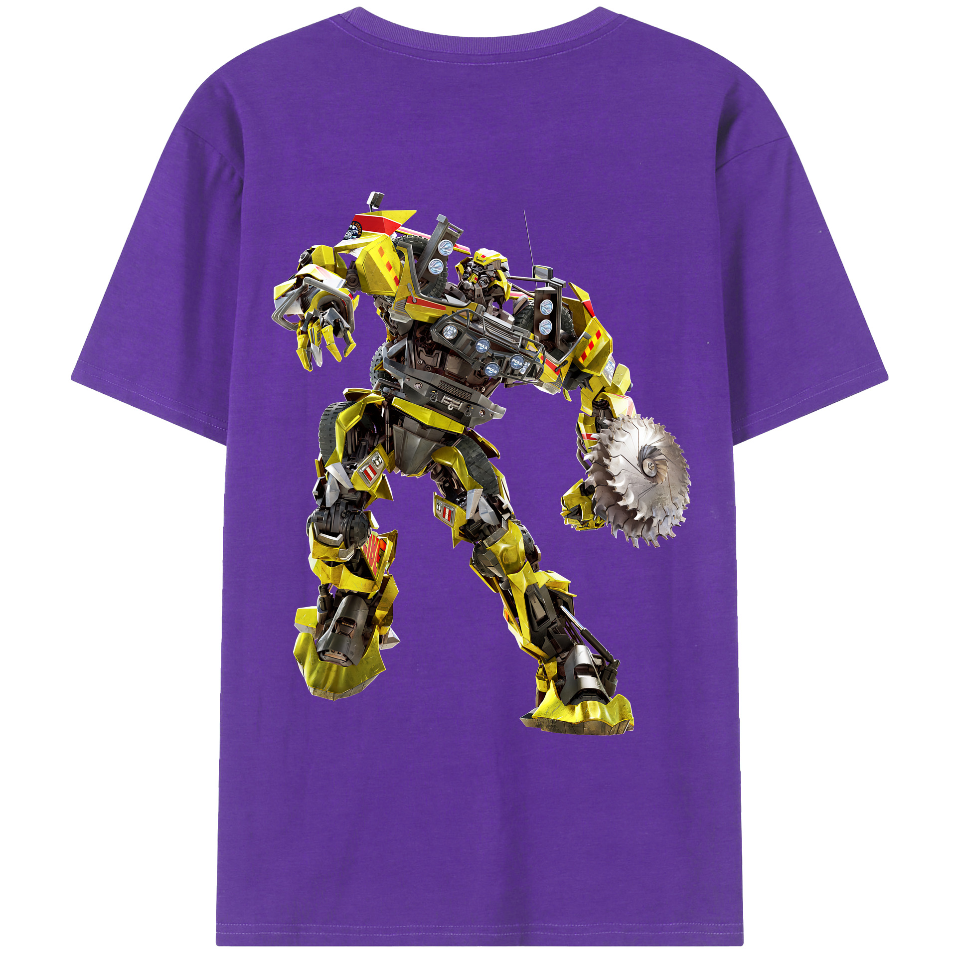 （画像用） Transformers トランスフォーマー 綿100％ メンズ半袖Tシャツ（バックプリント） 通気性