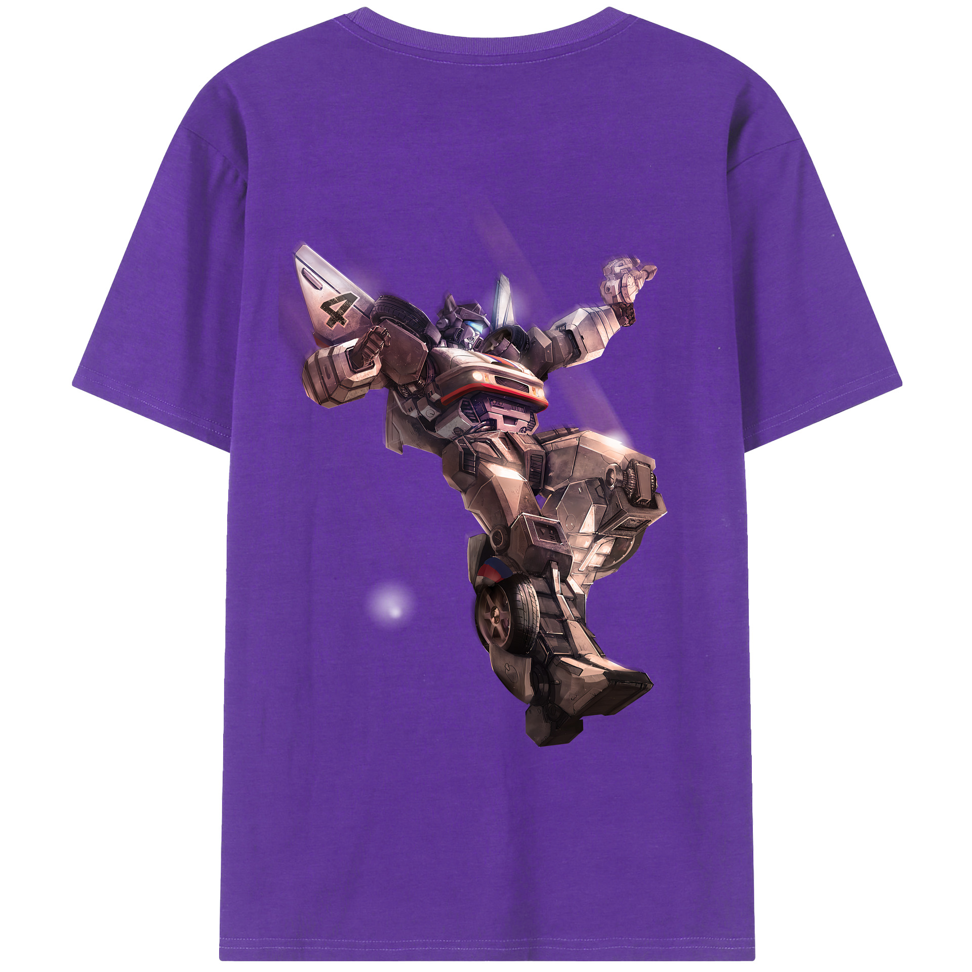 （画像用） Transformers トランスフォーマー 綿100％ メンズ半袖Tシャツ（バックプリント） 通気性
