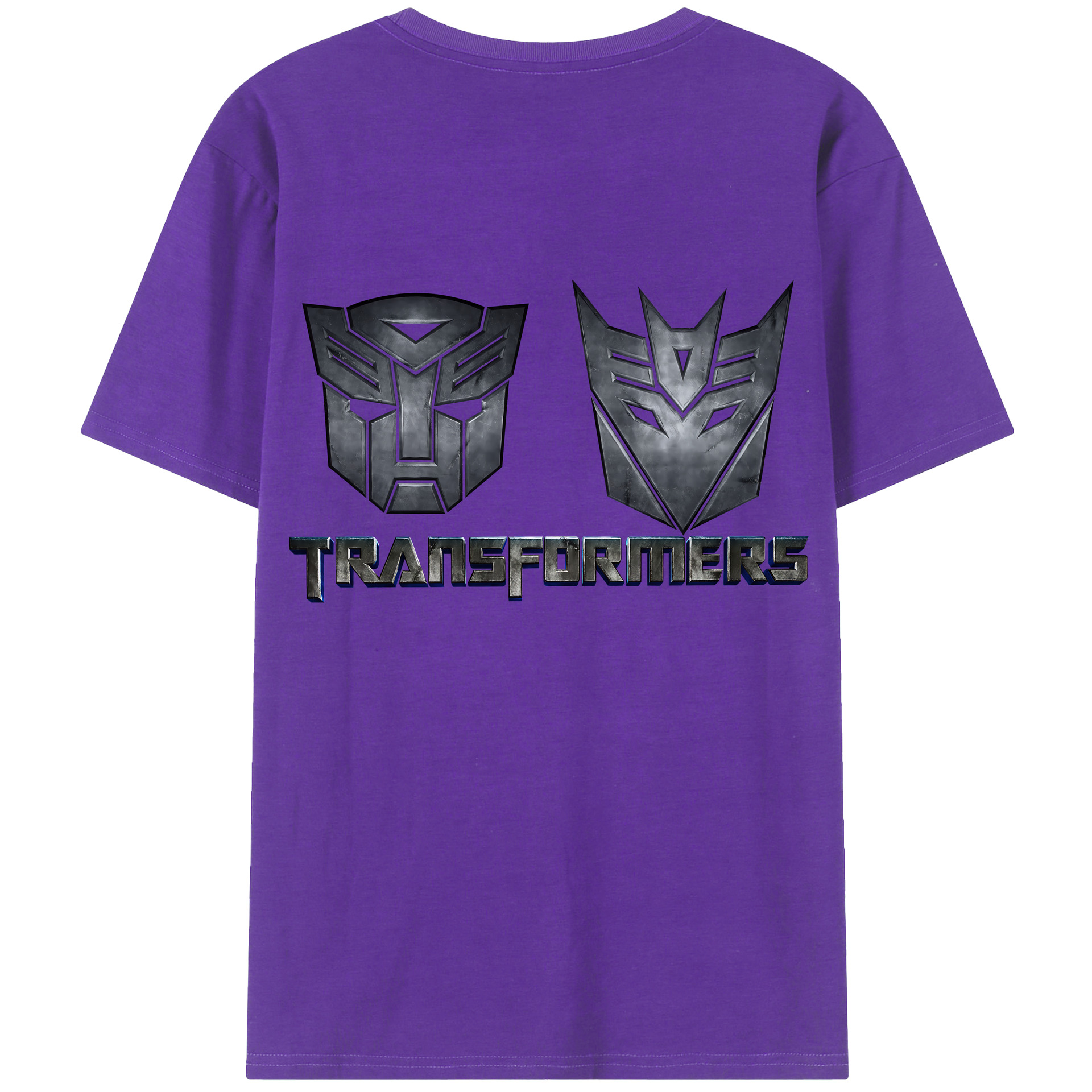 （画像用） Transformers トランスフォーマー 綿100％ メンズ半袖Tシャツ（バックプリント） 通気性