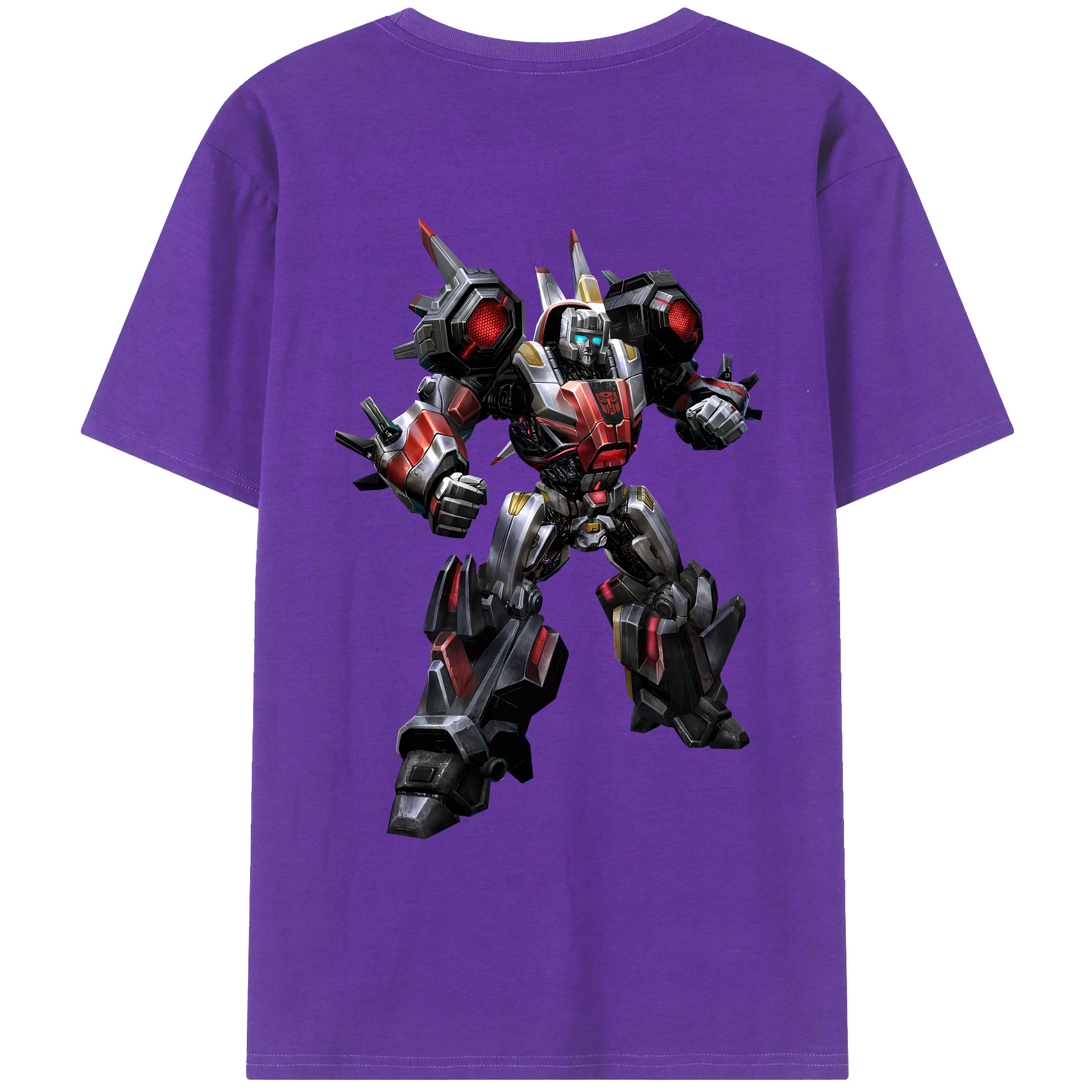 （画像用） Transformers トランスフォーマー 綿100％ メンズ半袖Tシャツ（バックプリント） 通気性