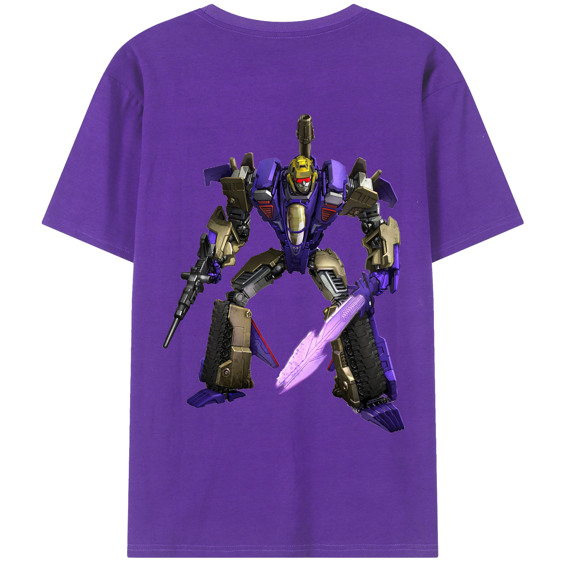 （画像用） Transformers トランスフォーマー 綿100％ メンズ半袖Tシャツ（バックプリント） 通気性