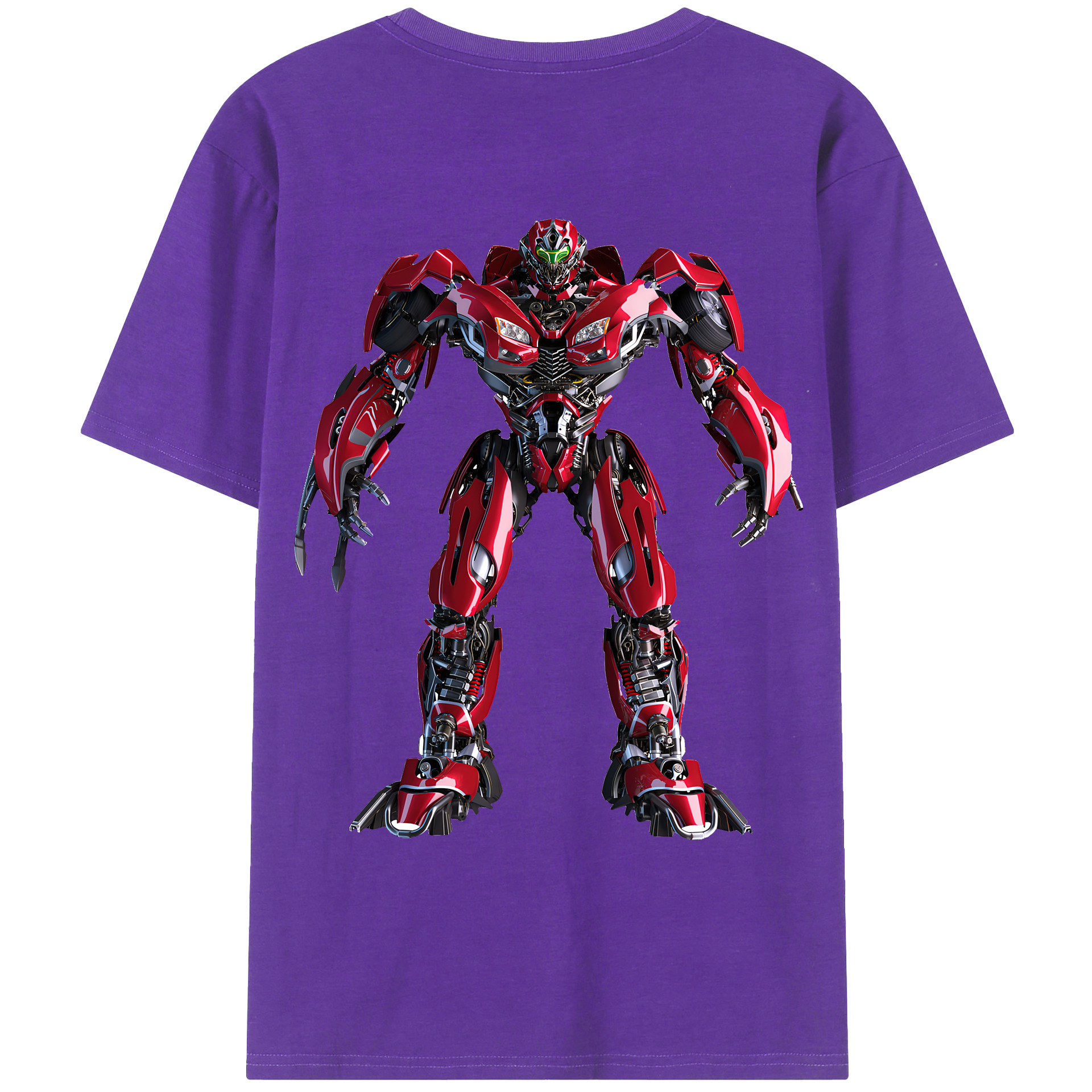 （画像用） Transformers トランスフォーマー 綿100％ メンズ半袖Tシャツ（バックプリント） 通気性