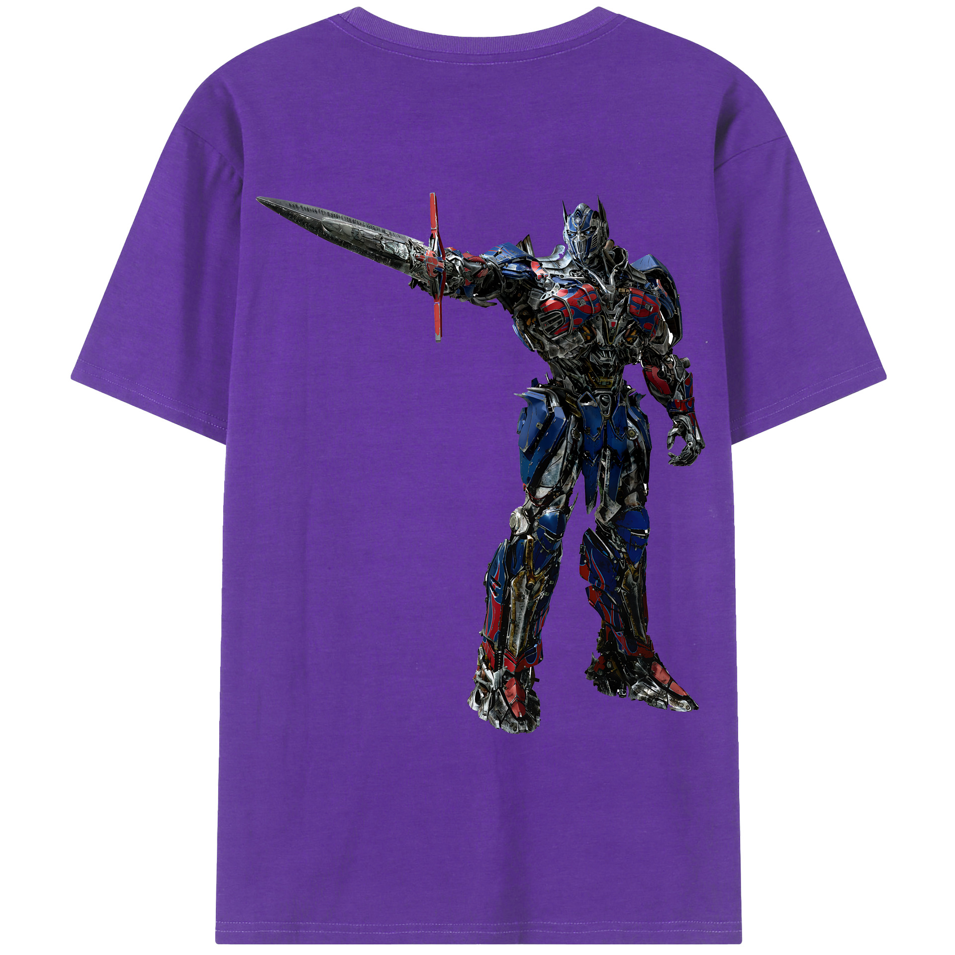 （画像用） Transformers トランスフォーマー 綿100％ メンズ半袖Tシャツ（バックプリント） 通気性