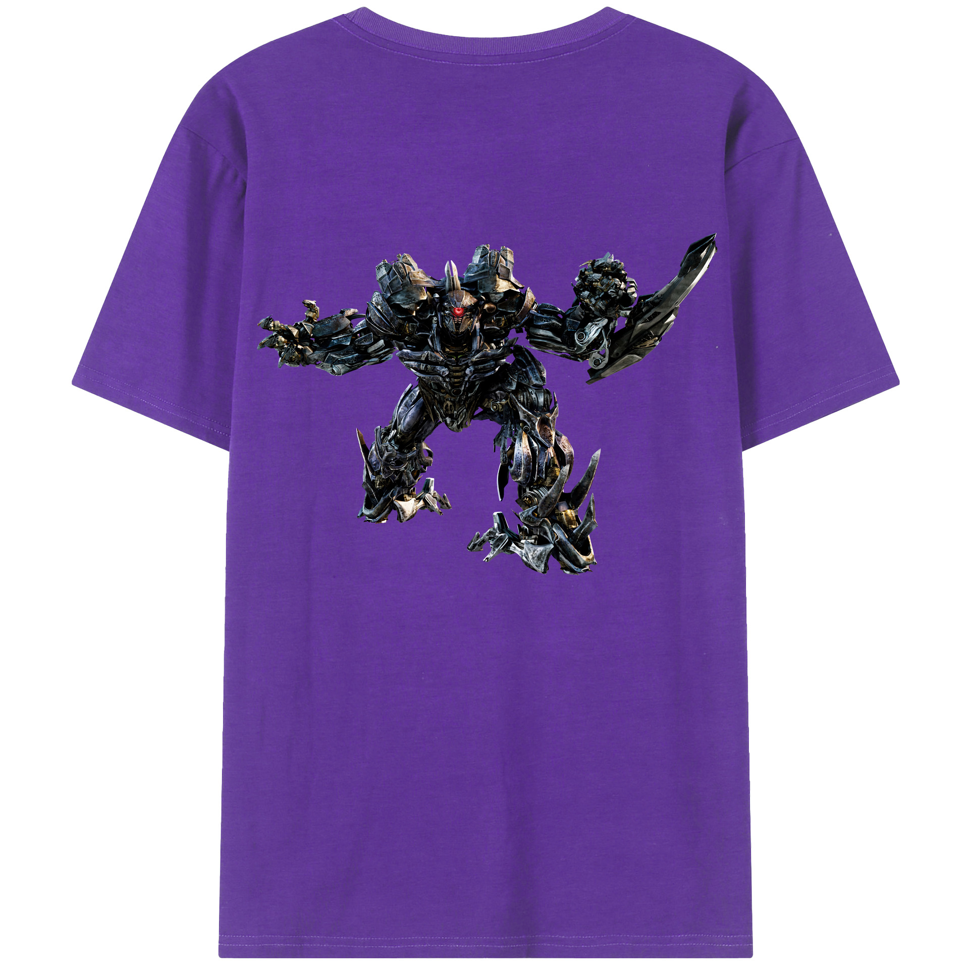 （画像用） Transformers トランスフォーマー 綿100％ メンズ半袖Tシャツ（バックプリント） 通気性