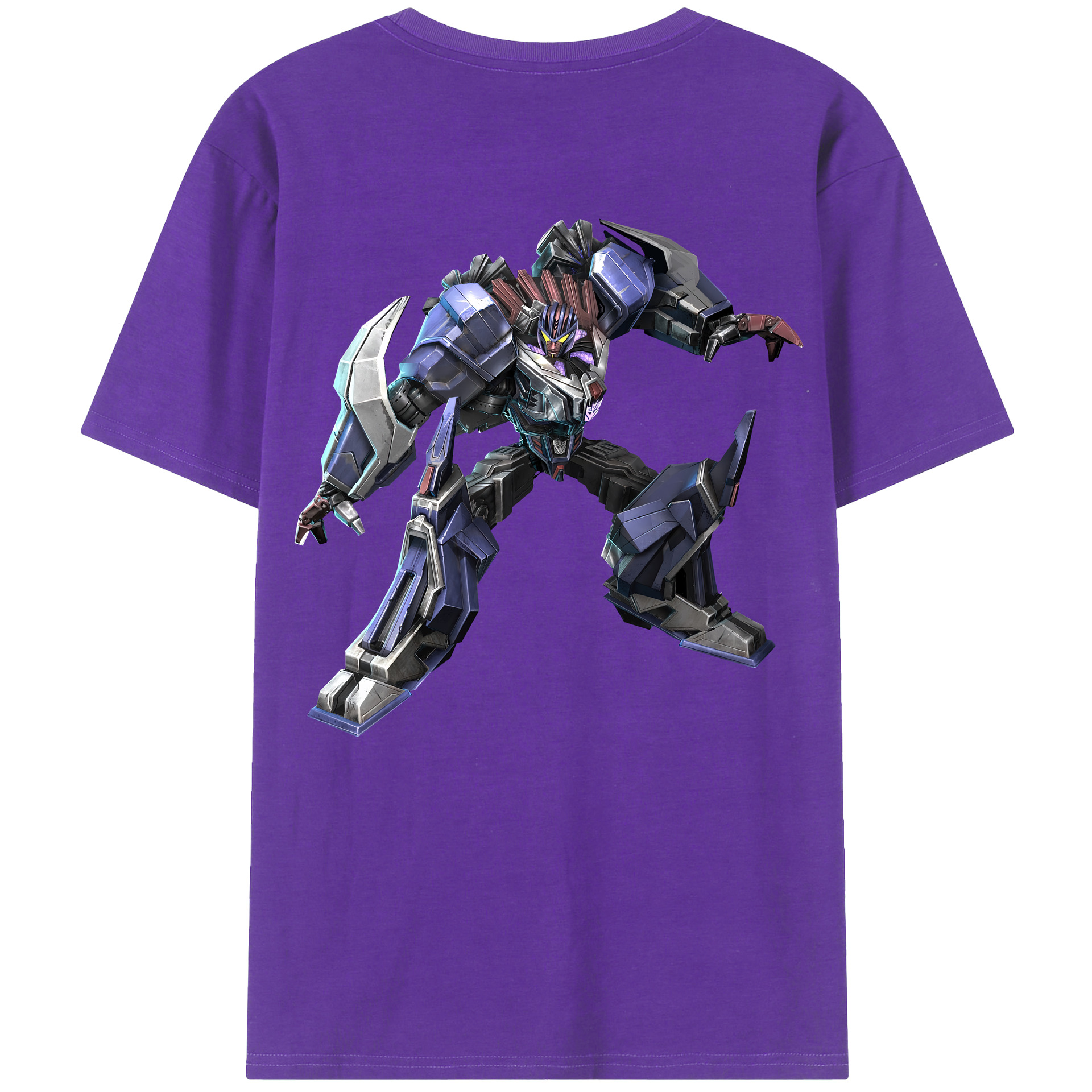 （画像用） Transformers トランスフォーマー 綿100％ メンズ半袖Tシャツ（バックプリント） 通気性