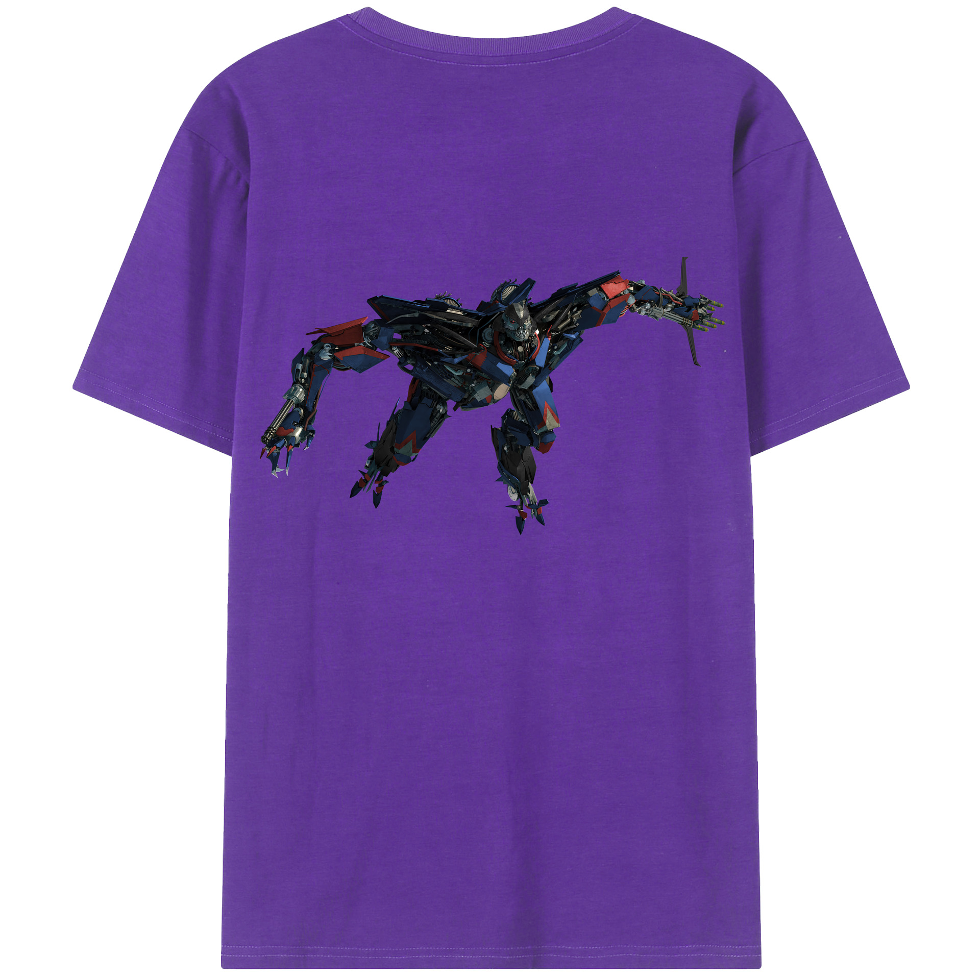 （画像用） Transformers トランスフォーマー 綿100％ メンズ半袖Tシャツ（バックプリント） 通気性