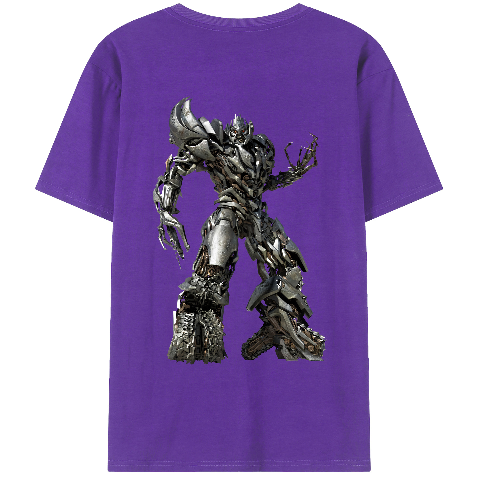 （画像用） Transformers トランスフォーマー 綿100％ メンズ半袖Tシャツ（バックプリント） 通気性