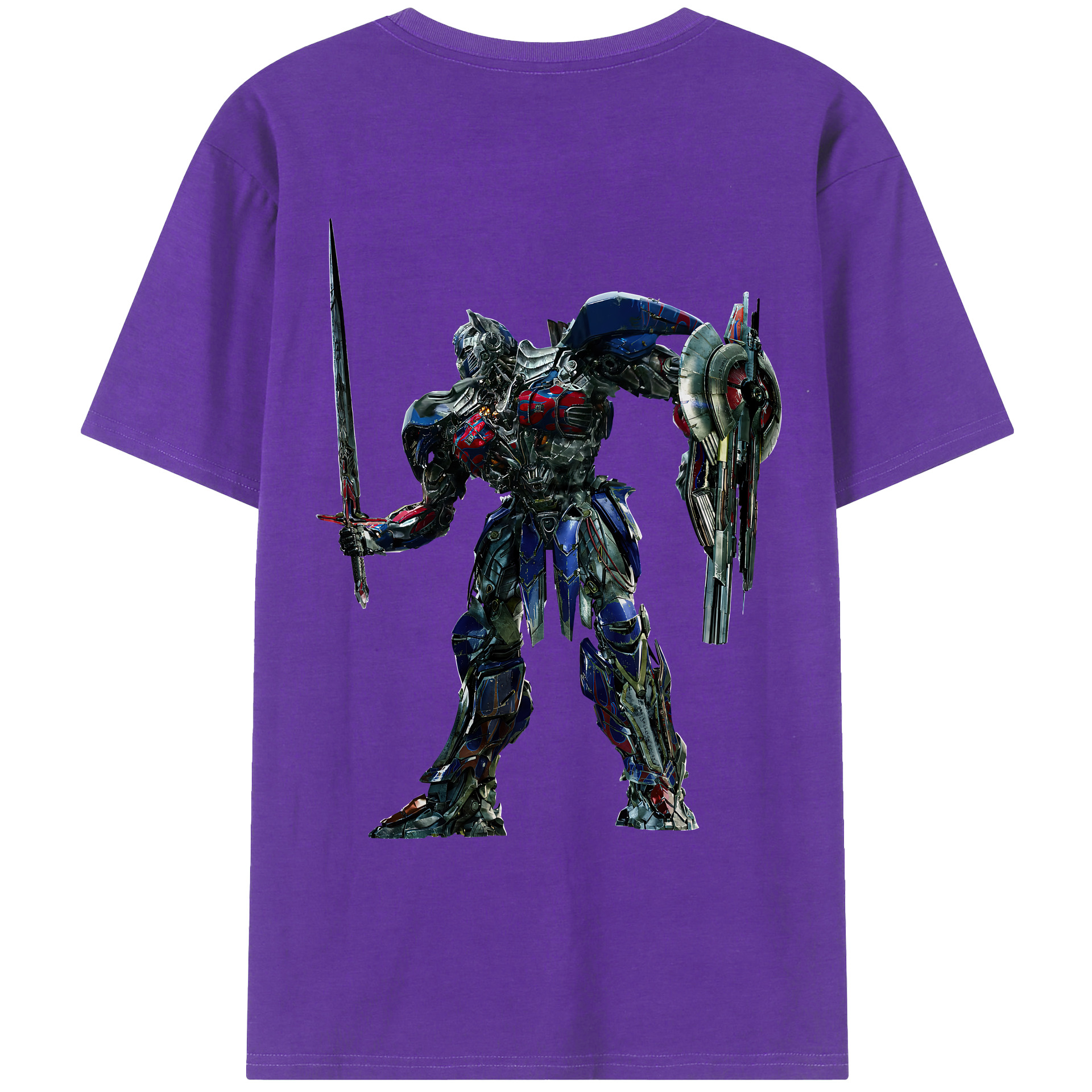 （画像用） Transformers トランスフォーマー 綿100％ メンズ半袖Tシャツ（バックプリント） 通気性