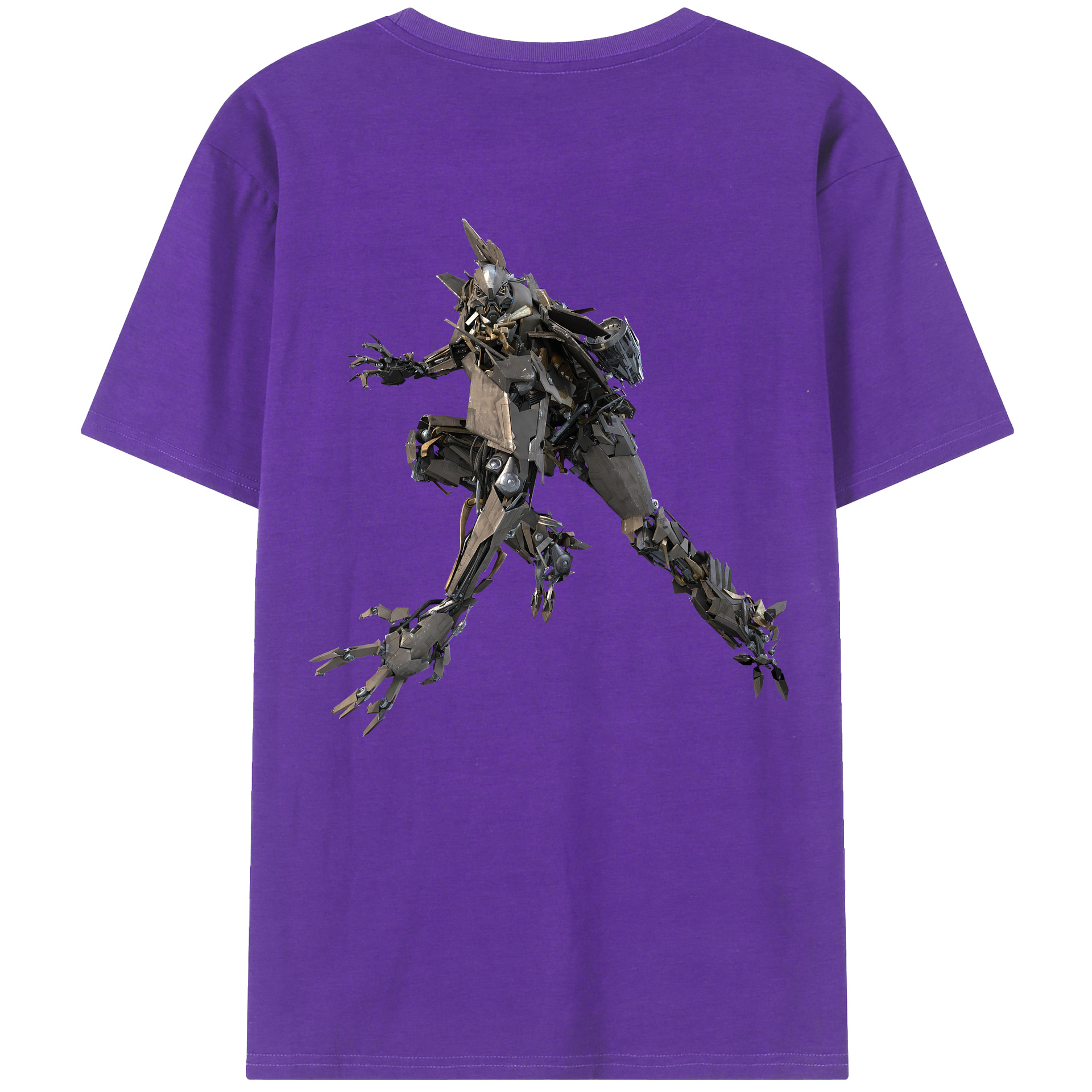 （画像用） Transformers トランスフォーマー 綿100％ メンズ半袖Tシャツ（バックプリント） 通気性