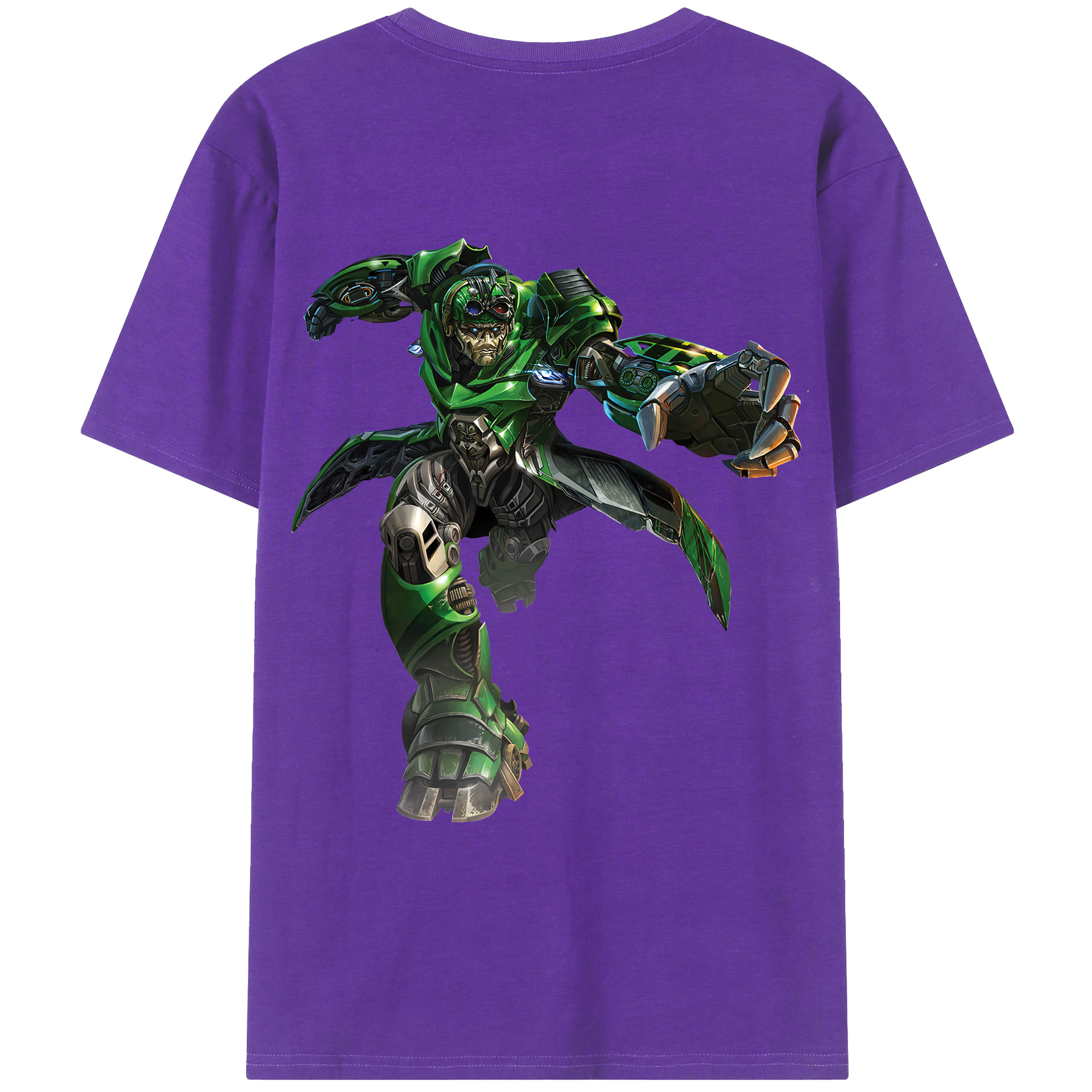 （画像用） Transformers トランスフォーマー 綿100％ メンズ半袖Tシャツ（バックプリント） 通気性
