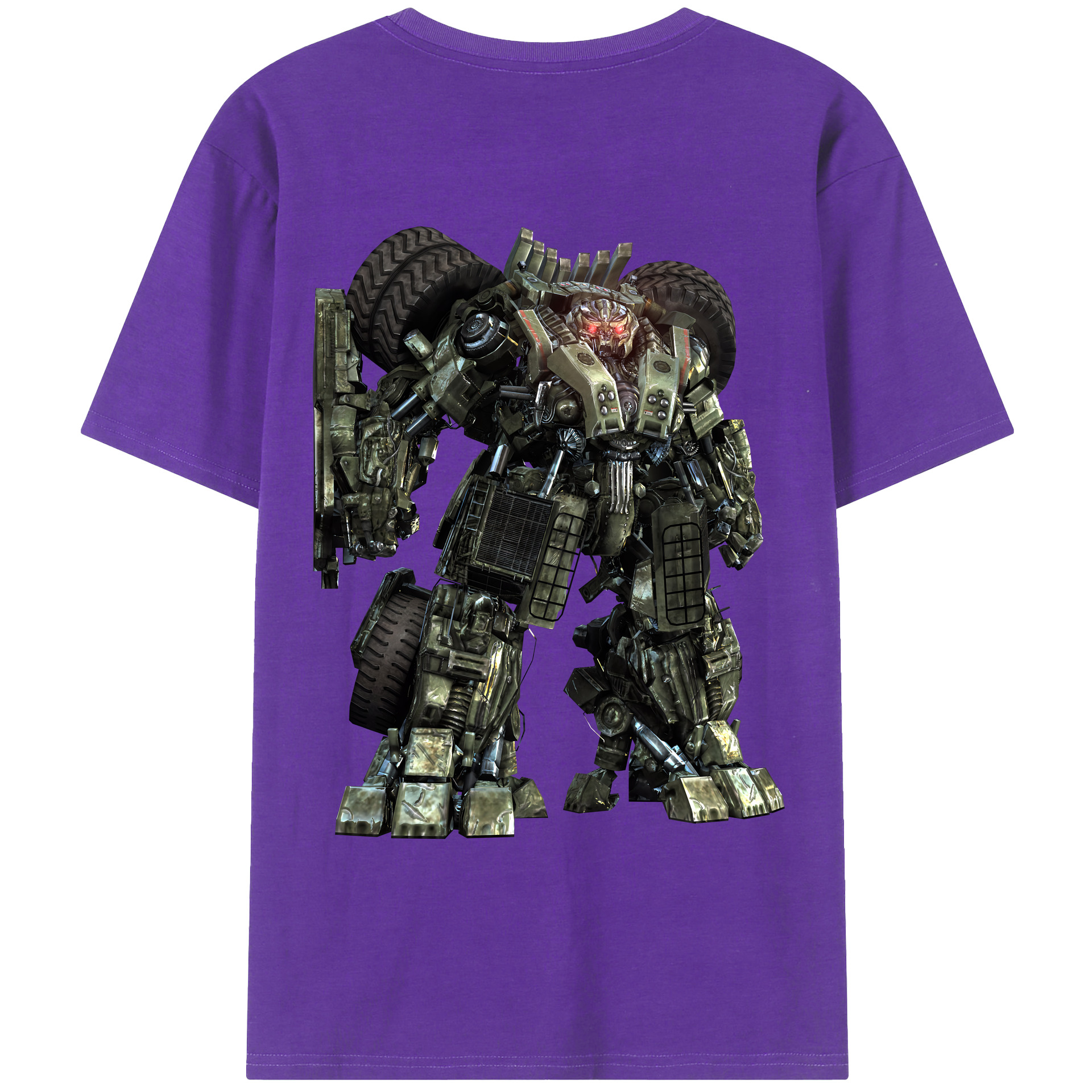 （画像用） Transformers トランスフォーマー 綿100％ メンズ半袖Tシャツ（バックプリント） 通気性