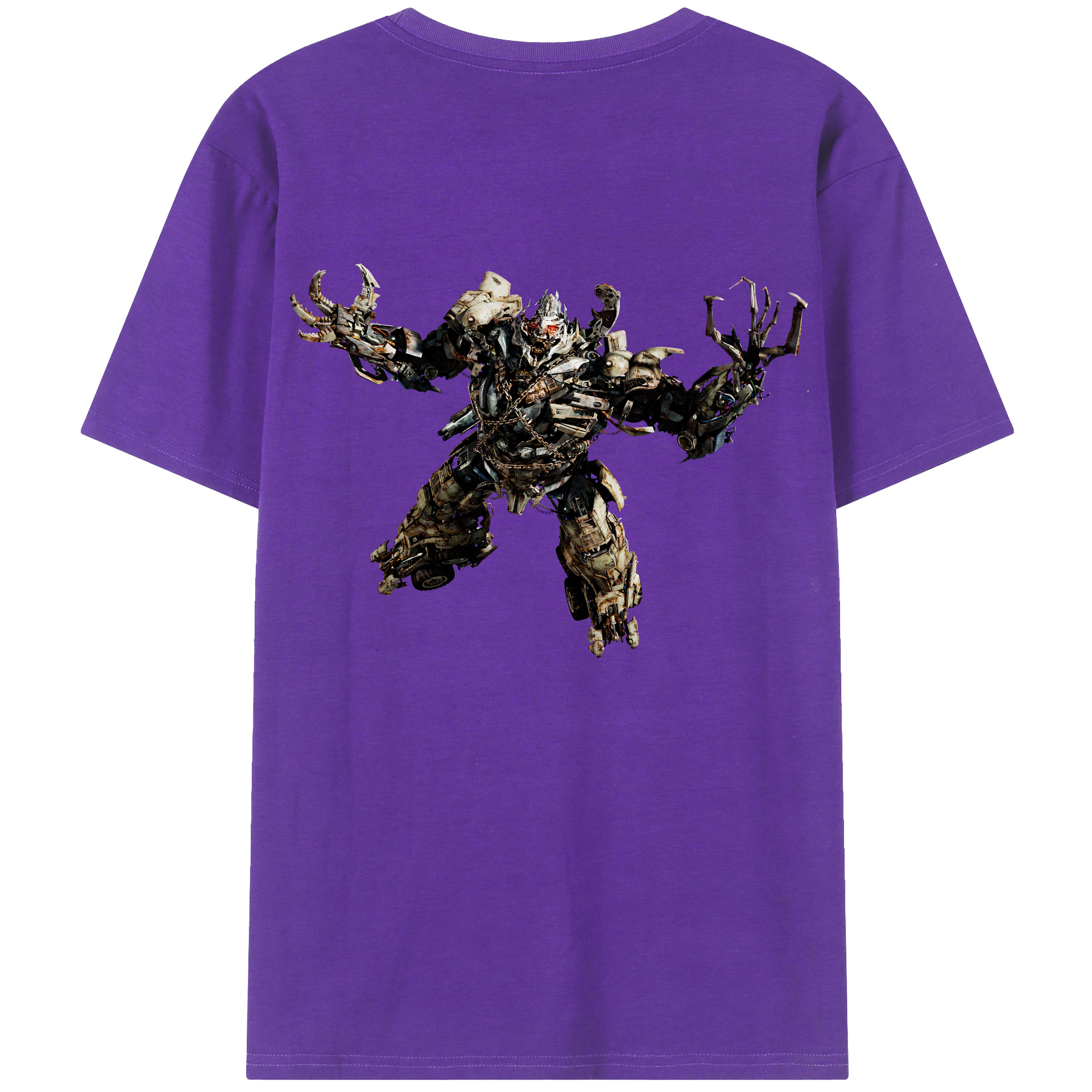 （画像用） Transformers トランスフォーマー 綿100％ メンズ半袖Tシャツ（バックプリント） 通気性