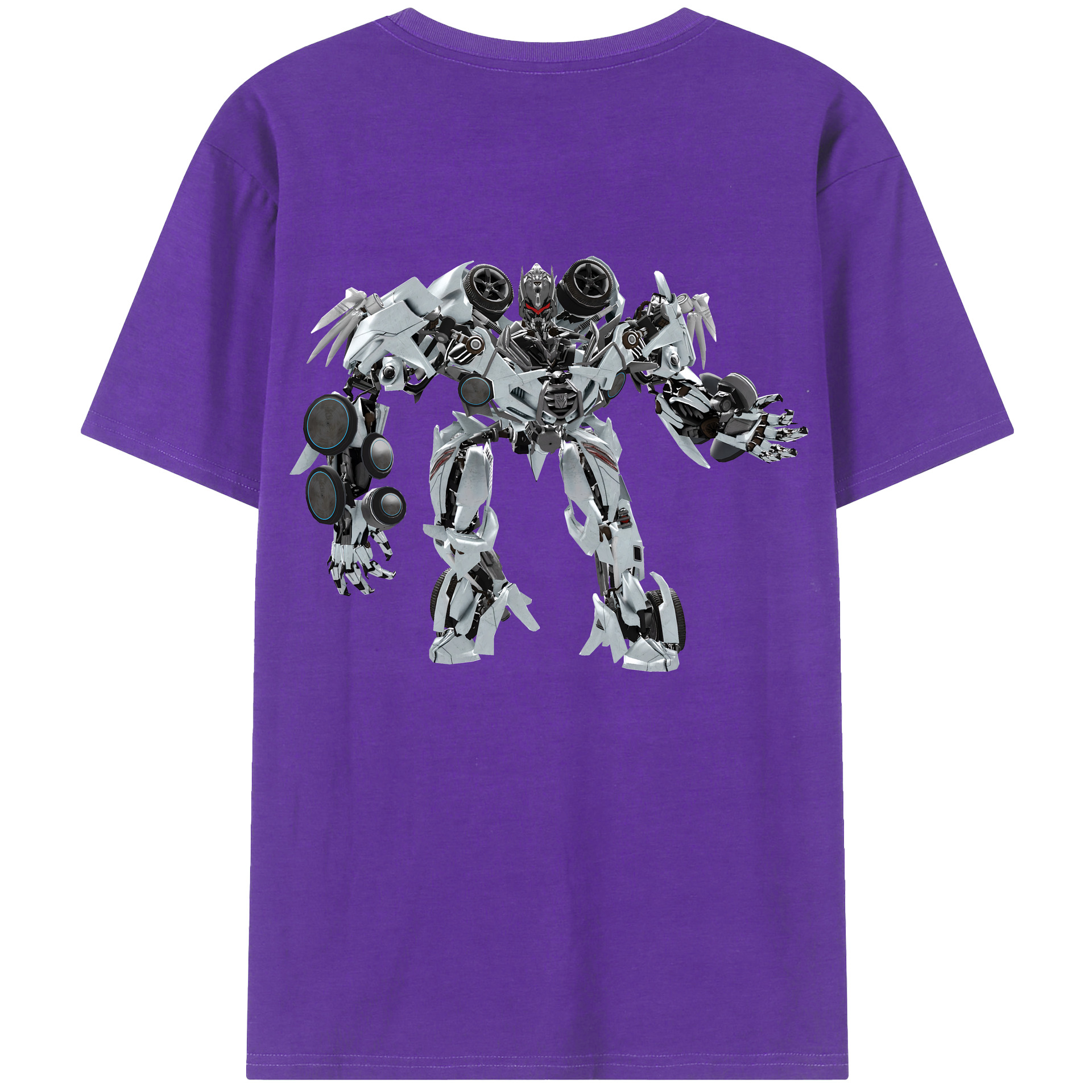（画像用） Transformers トランスフォーマー 綿100％ メンズ半袖Tシャツ（バックプリント） 通気性