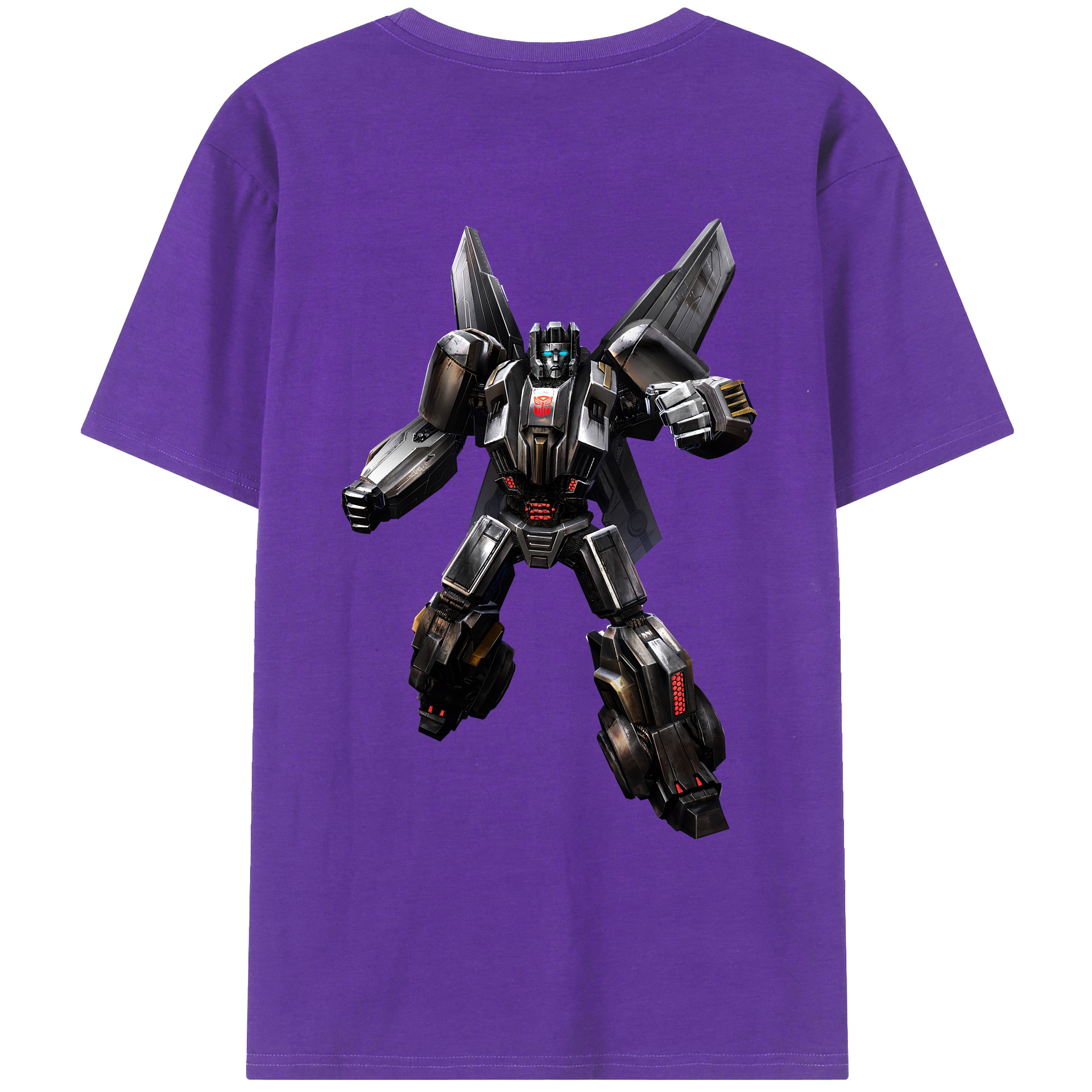 （画像用） Transformers トランスフォーマー 綿100％ メンズ半袖Tシャツ（バックプリント） 通気性