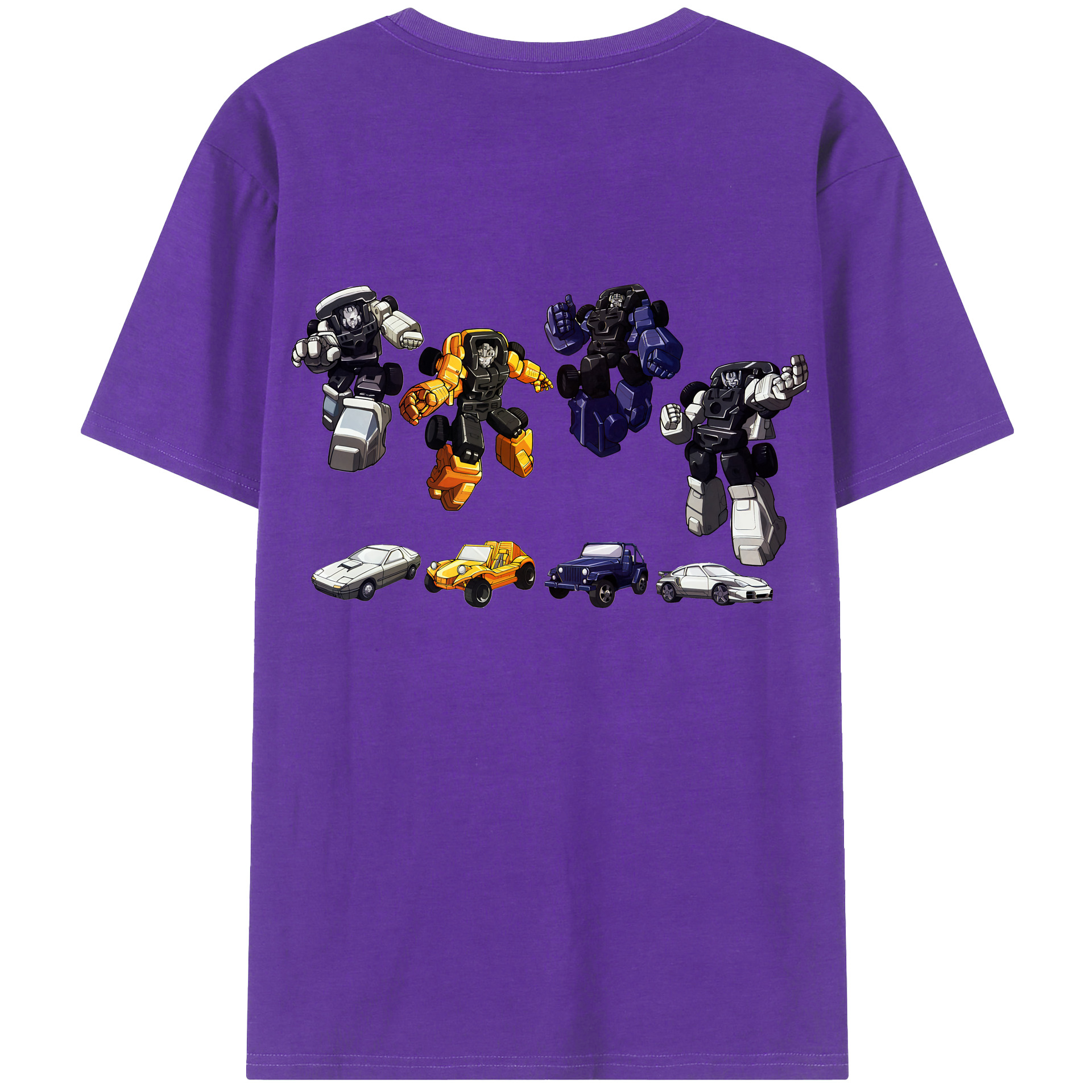 （画像用） Transformers トランスフォーマー 綿100％ メンズ半袖Tシャツ（バックプリント） 通気性