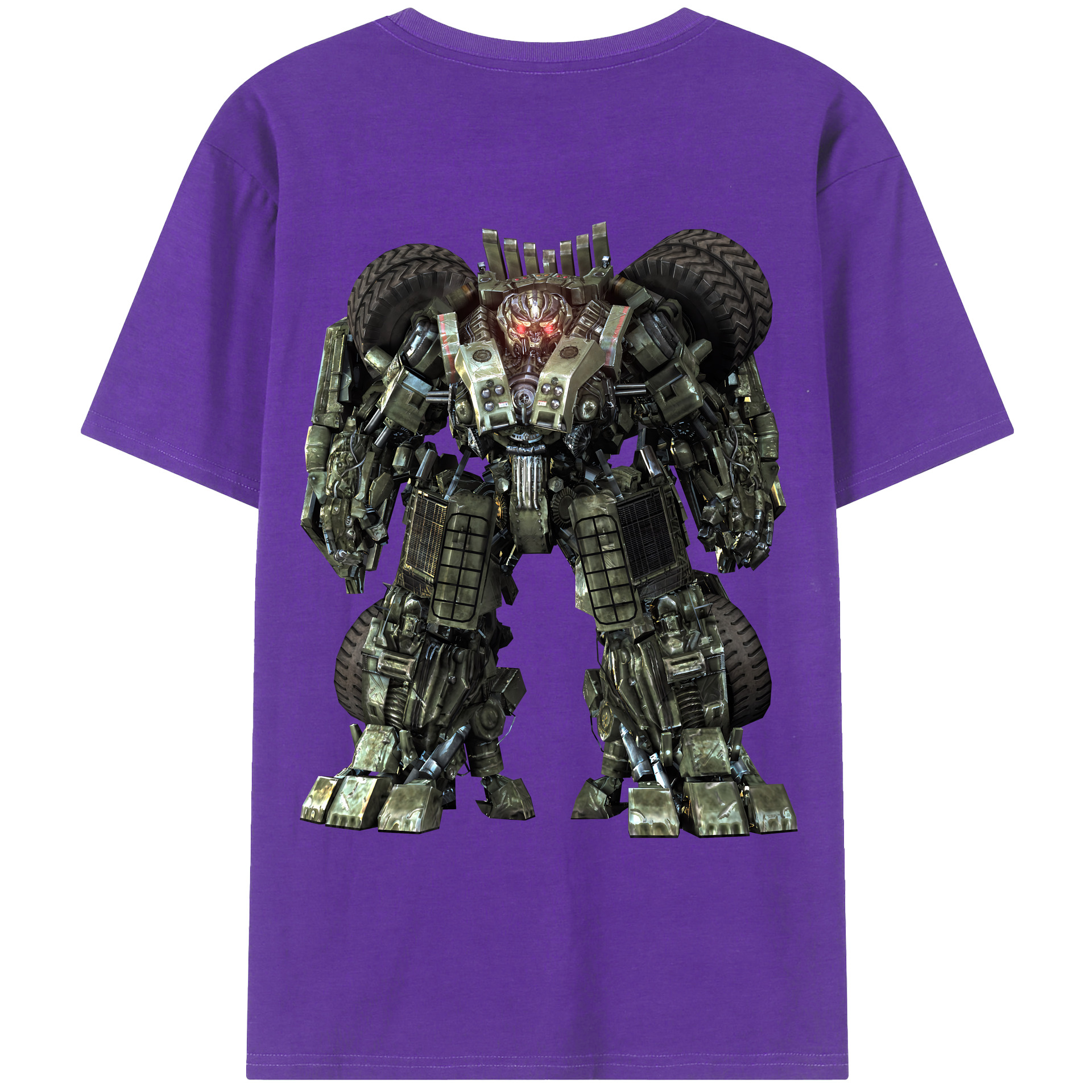 （画像用） Transformers トランスフォーマー 綿100％ メンズ半袖Tシャツ（バックプリント） 通気性