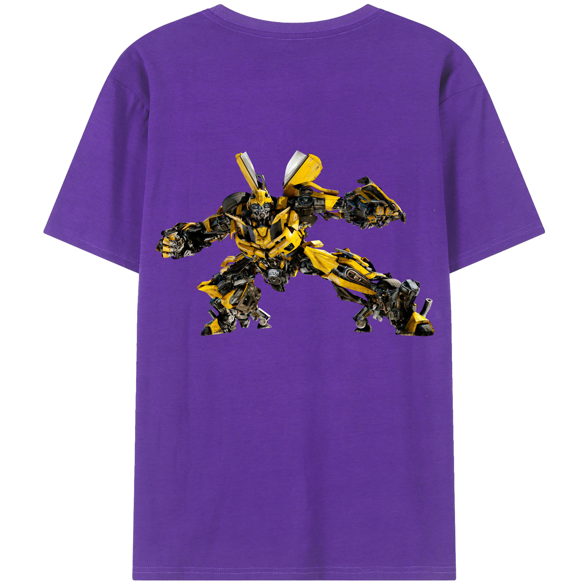 （画像用） Transformers トランスフォーマー 綿100％ メンズ半袖Tシャツ（バックプリント） 通気性