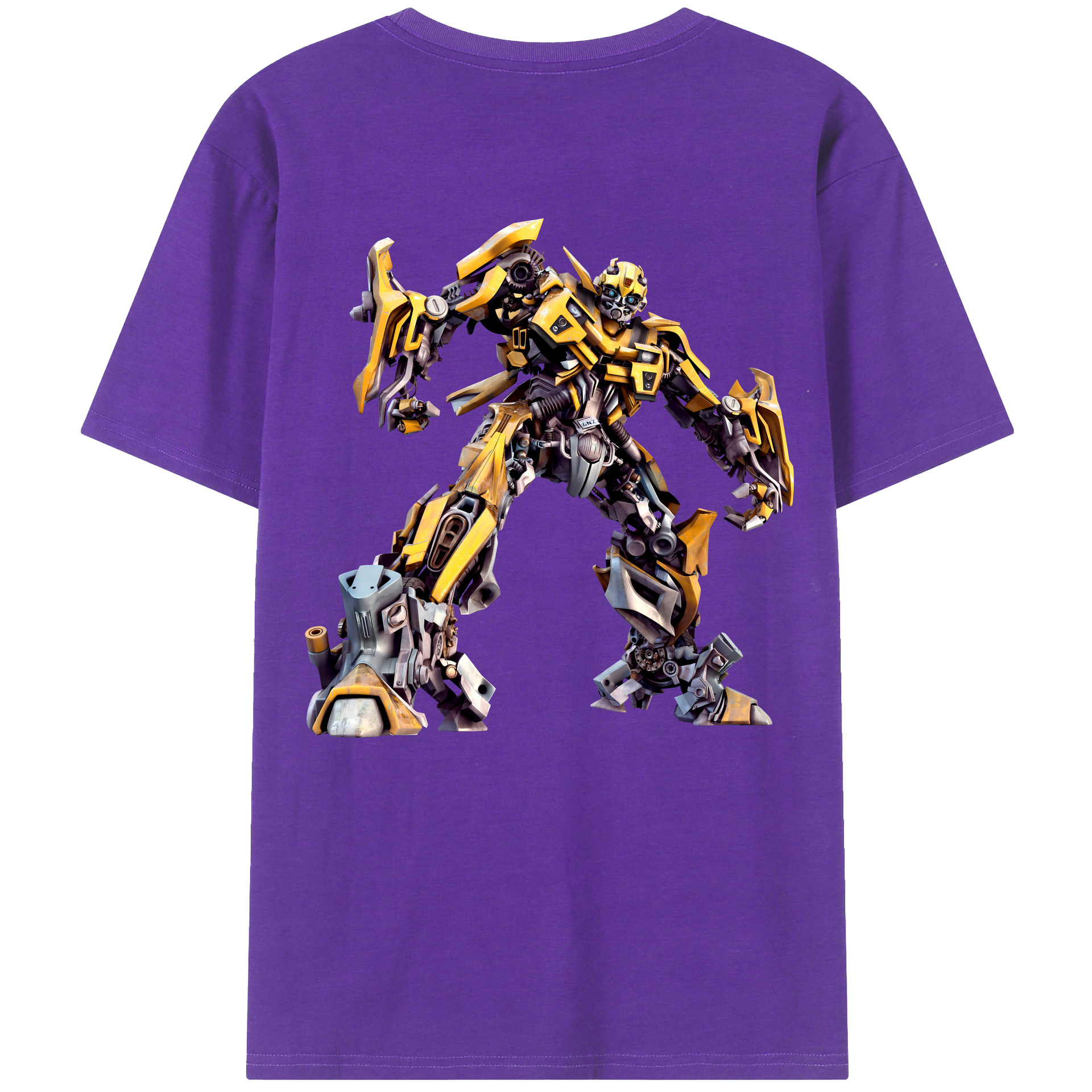 （画像用） Transformers トランスフォーマー 綿100％ メンズ半袖Tシャツ（バックプリント） 通気性