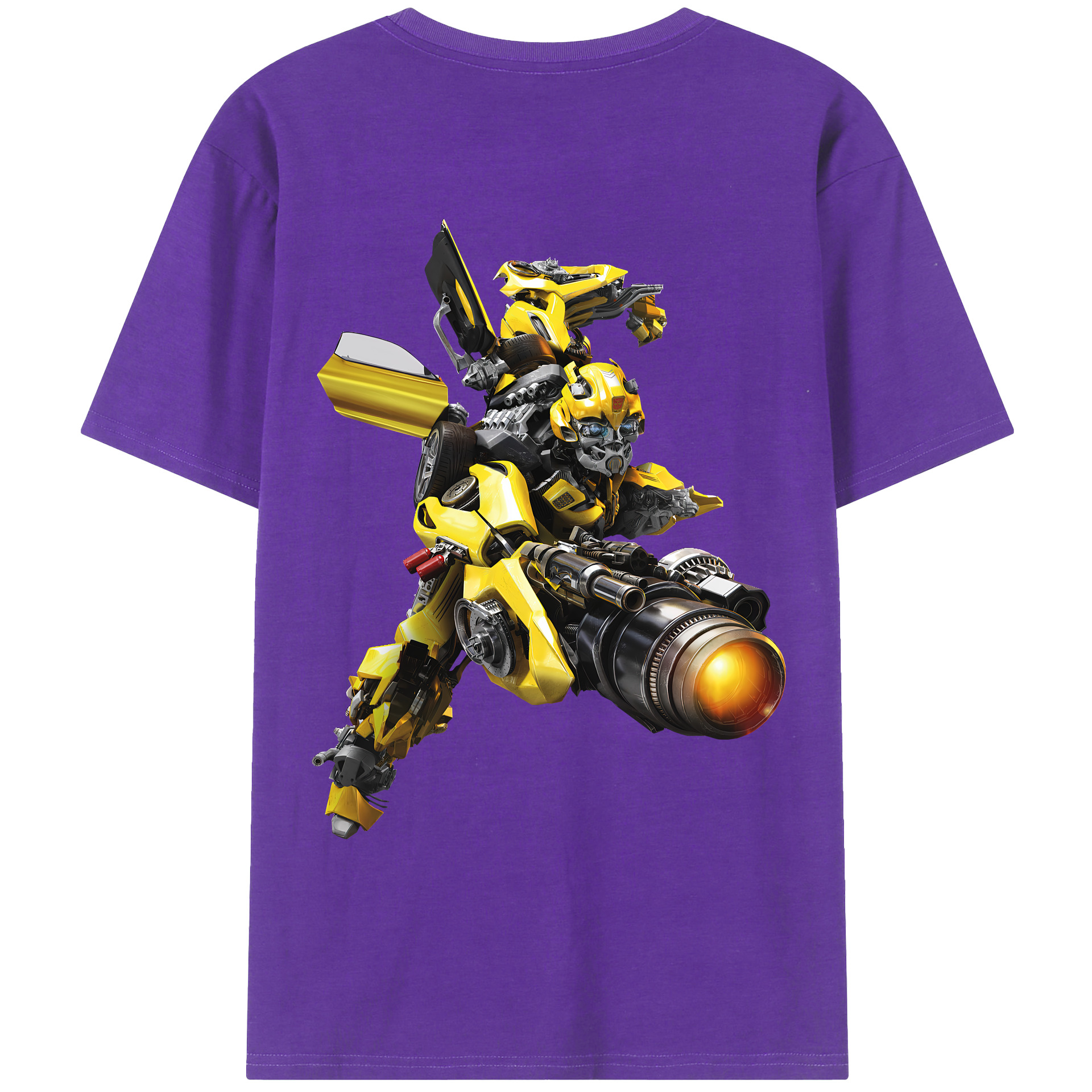 （画像用） Transformers トランスフォーマー 綿100％ メンズ半袖Tシャツ（バックプリント） 通気性