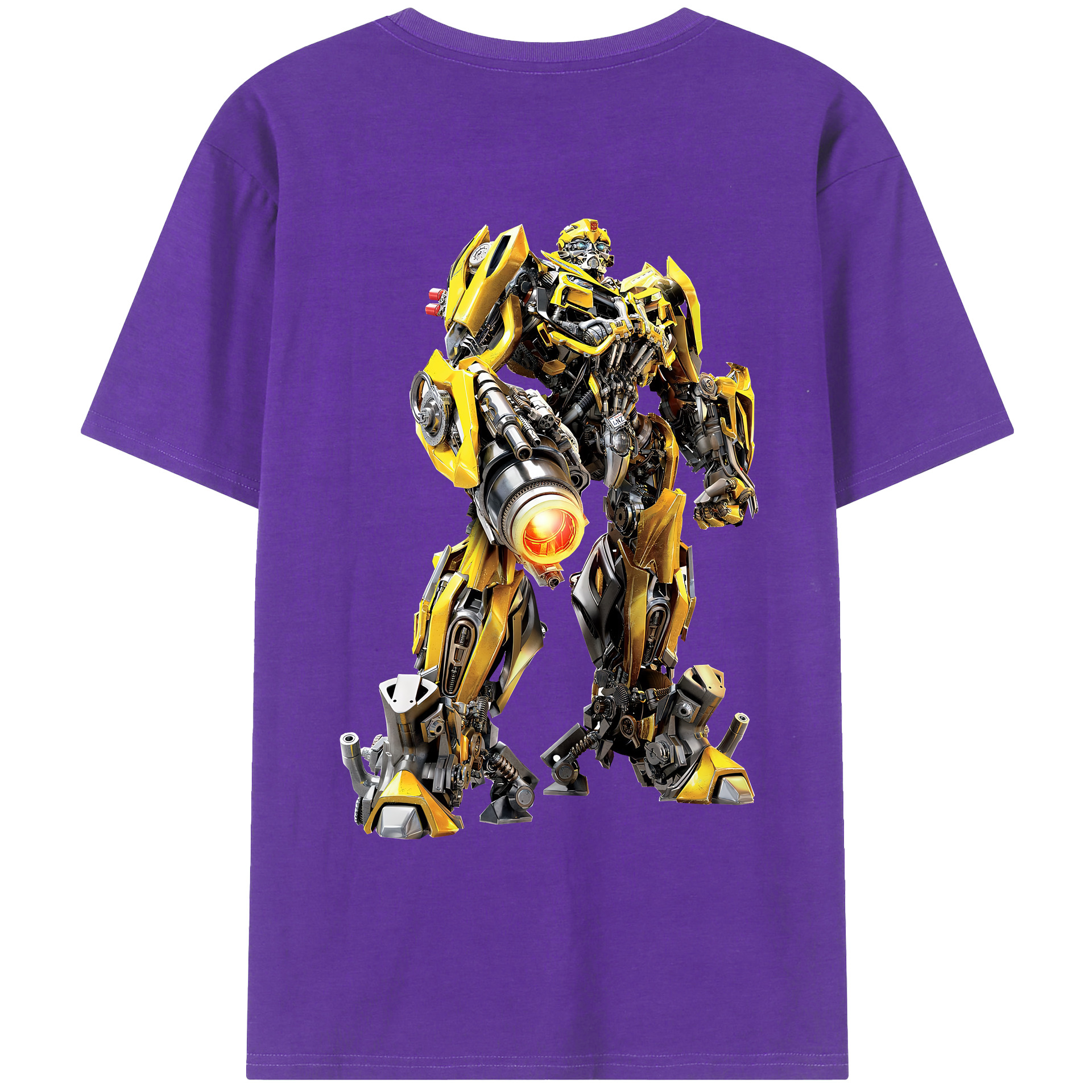 （画像用） Transformers トランスフォーマー 綿100％ メンズ半袖Tシャツ（バックプリント） 通気性