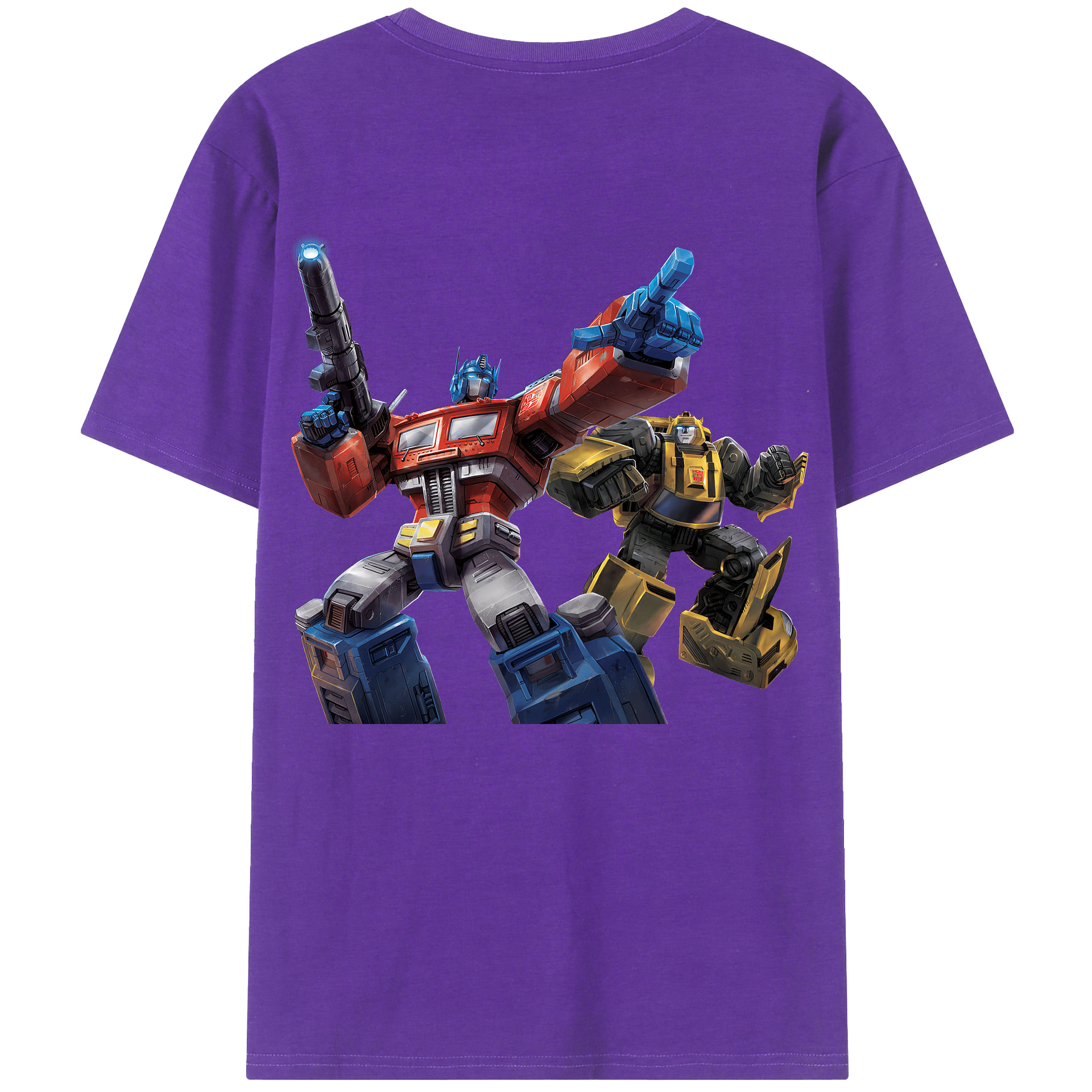（画像用） Transformers トランスフォーマー 綿100％ メンズ半袖Tシャツ（バックプリント） 通気性