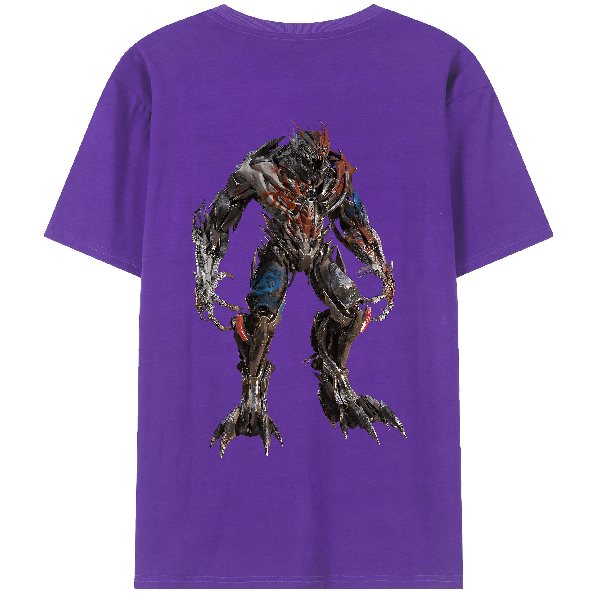（画像用） Transformers トランスフォーマー 綿100％ メンズ半袖Tシャツ（バックプリント） 通気性