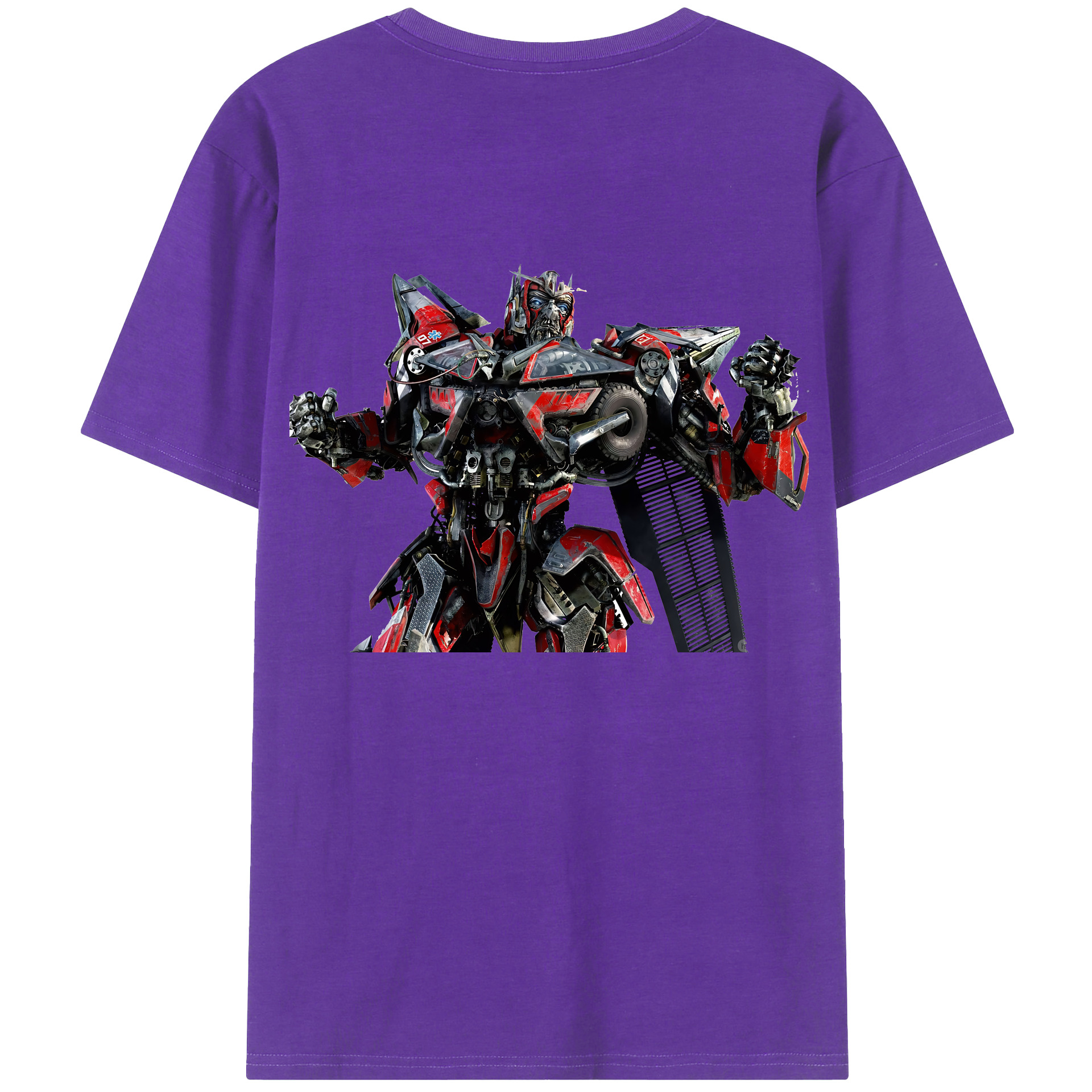 （画像用） Transformers トランスフォーマー 綿100％ メンズ半袖Tシャツ（バックプリント） 通気性