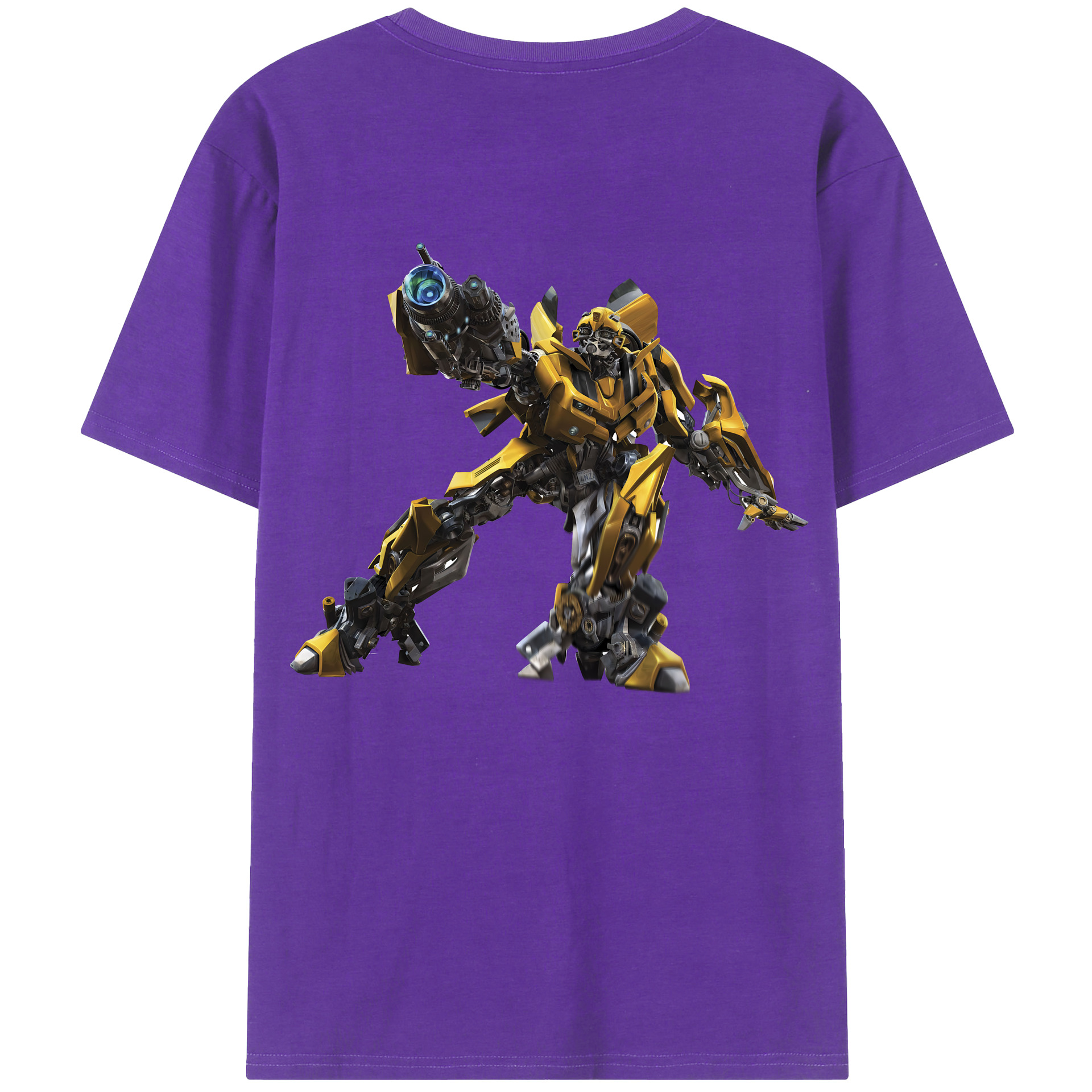 （画像用） Transformers トランスフォーマー 綿100％ メンズ半袖Tシャツ（バックプリント） 通気性