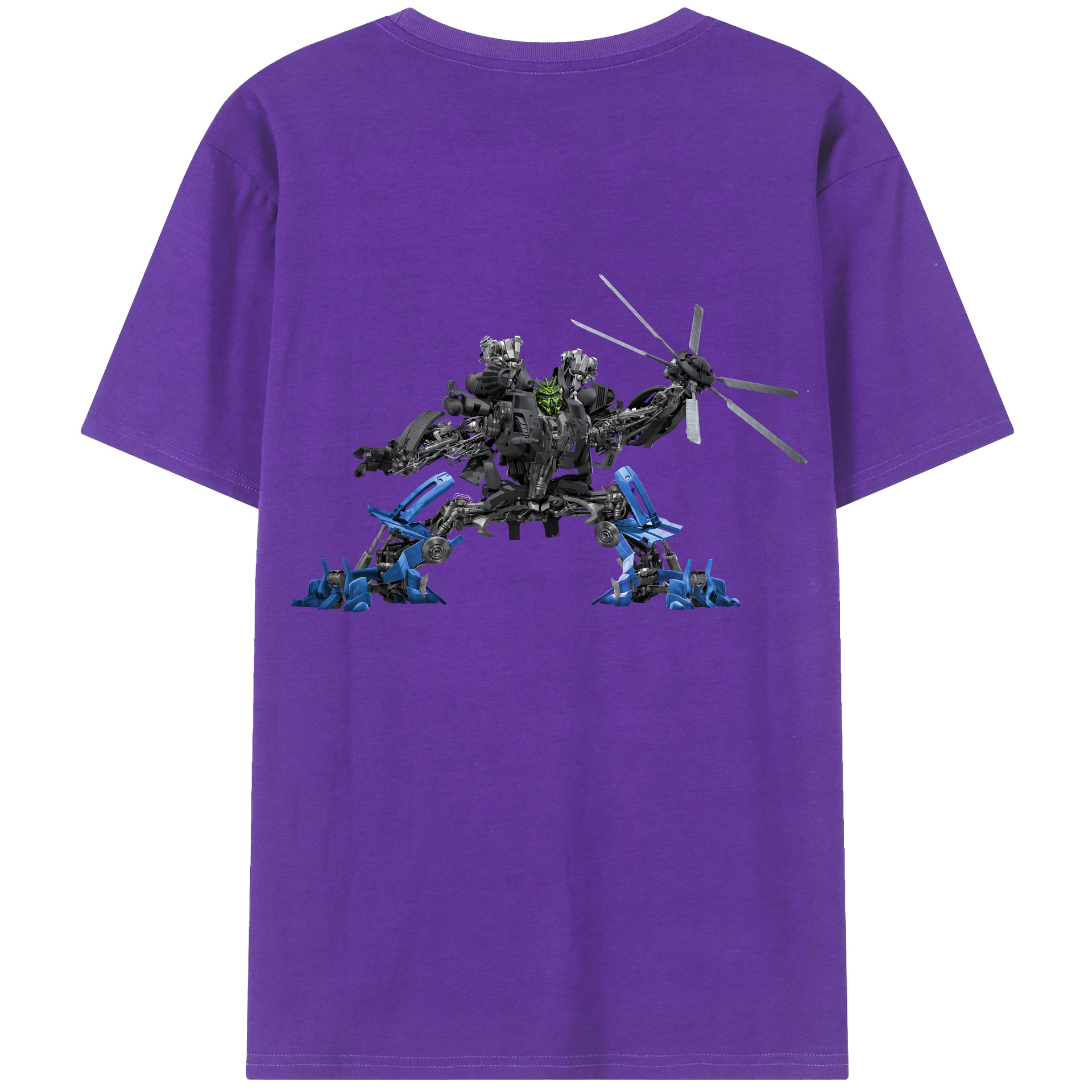 （画像用） Transformers トランスフォーマー 綿100％ メンズ半袖Tシャツ（バックプリント） 通気性