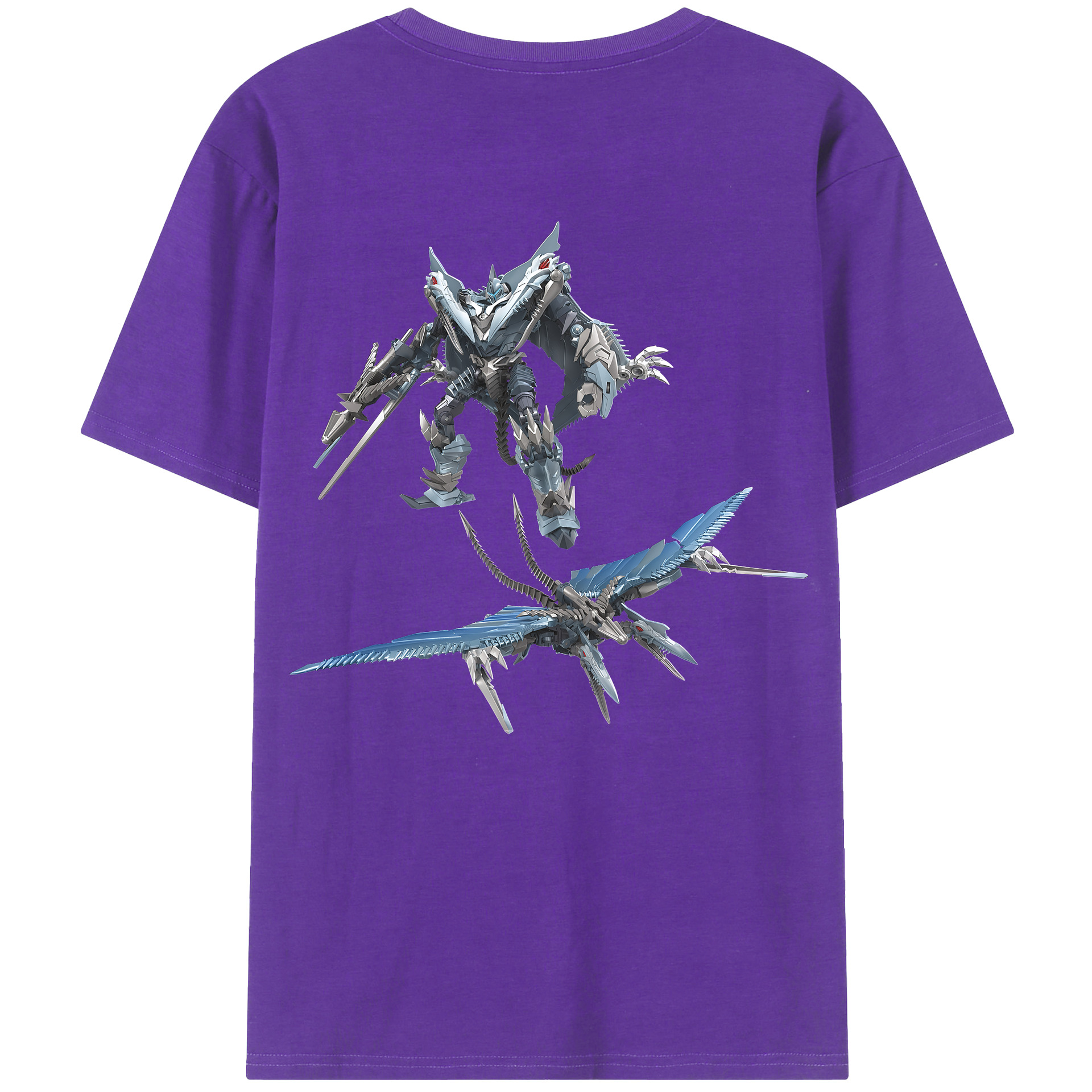 （画像用） Transformers トランスフォーマー 綿100％ メンズ半袖Tシャツ（バックプリント） 通気性