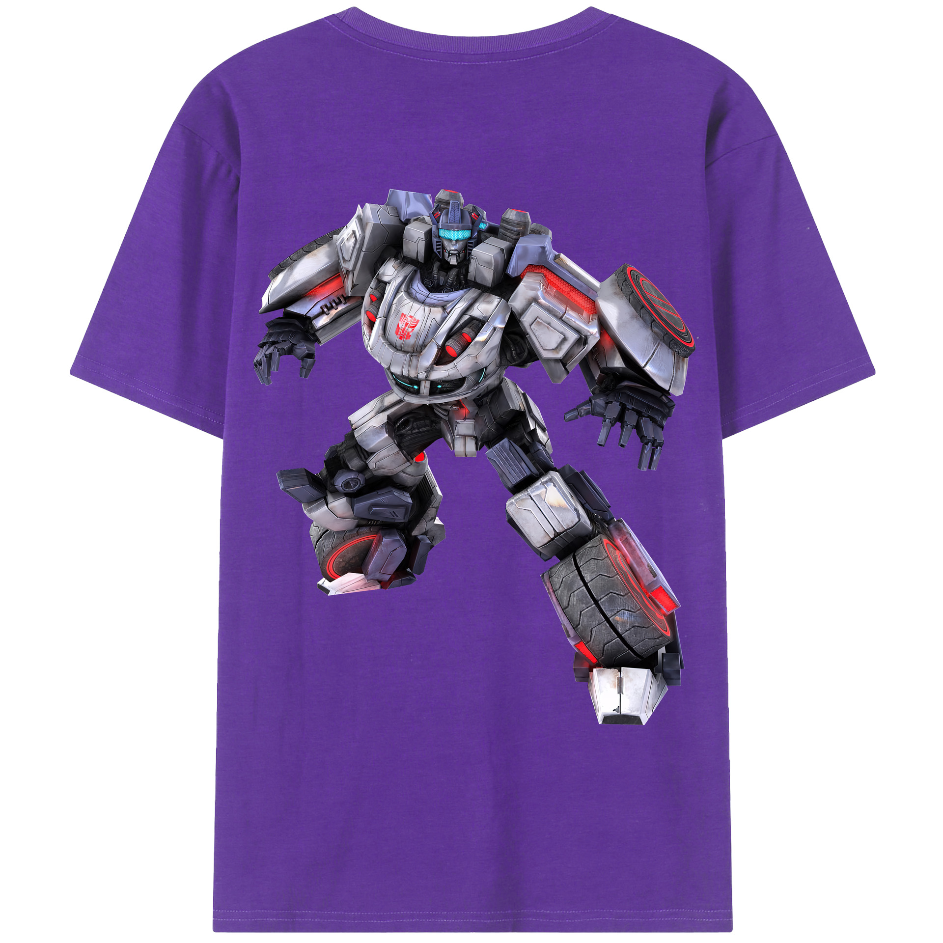 （画像用） Transformers トランスフォーマー 綿100％ メンズ半袖Tシャツ（バックプリント） 通気性