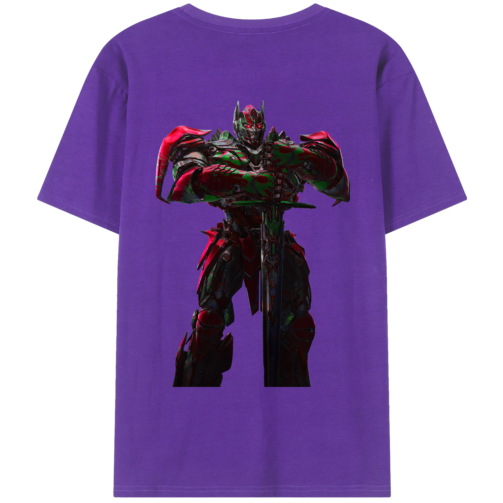 （画像用） Transformers トランスフォーマー 綿100％ メンズ半袖Tシャツ（バックプリント） 通気性