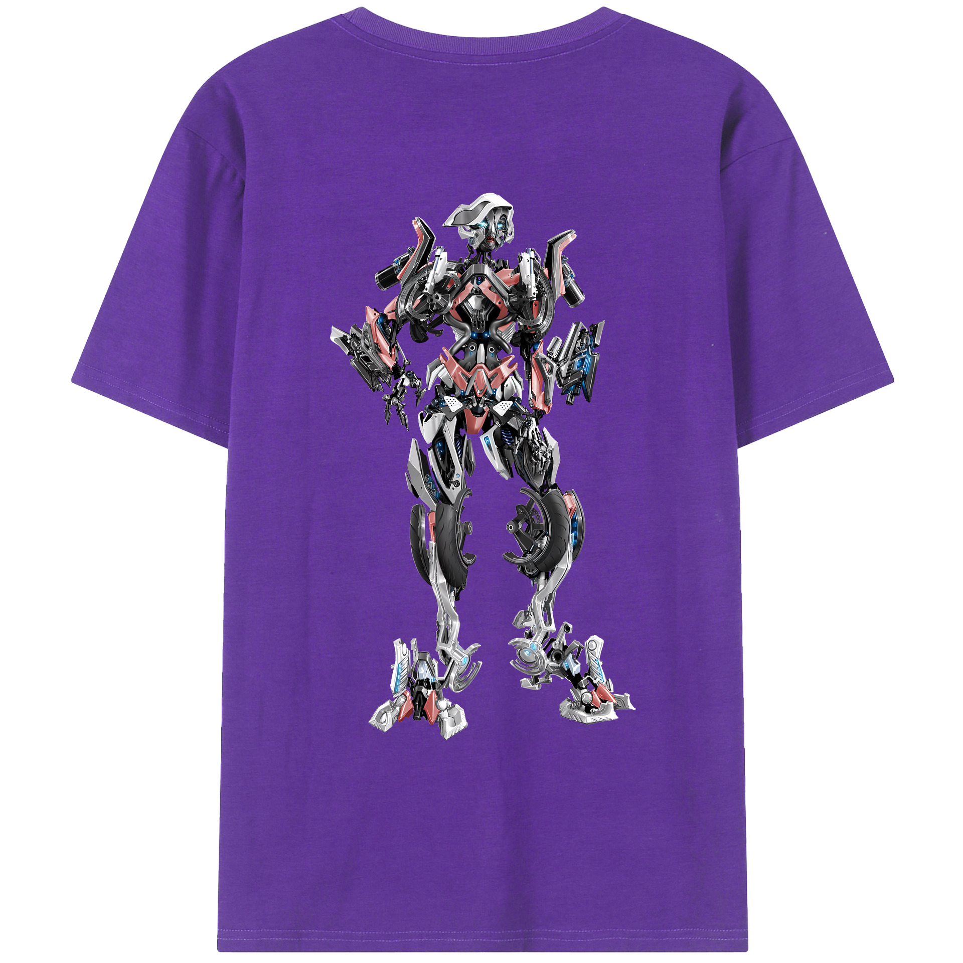 （画像用） Transformers トランスフォーマー 綿100％ メンズ半袖Tシャツ（バックプリント） 通気性